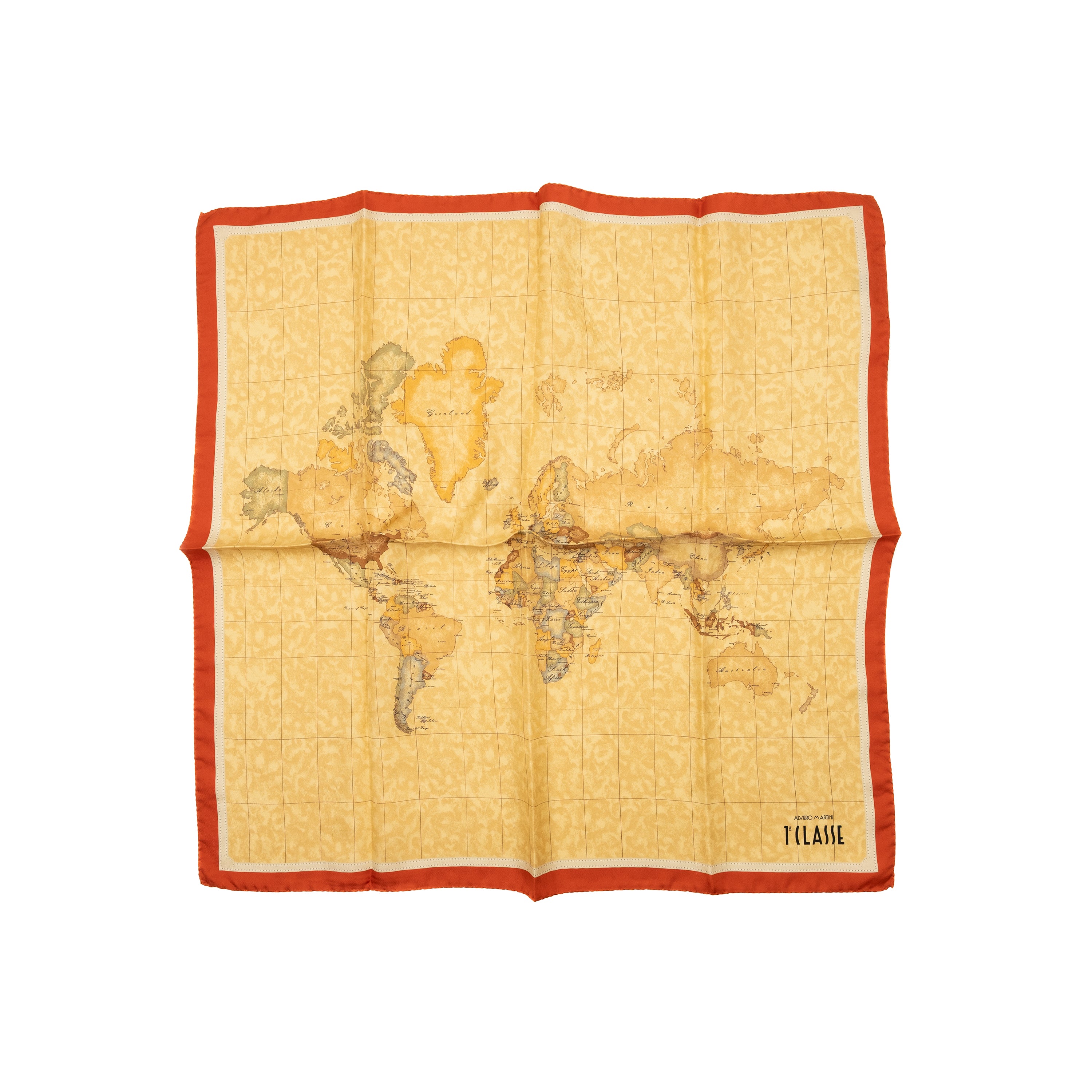 Alviero Martini Prima Classe Foulard Geoclassic Rosso Papavero 70x70 cm