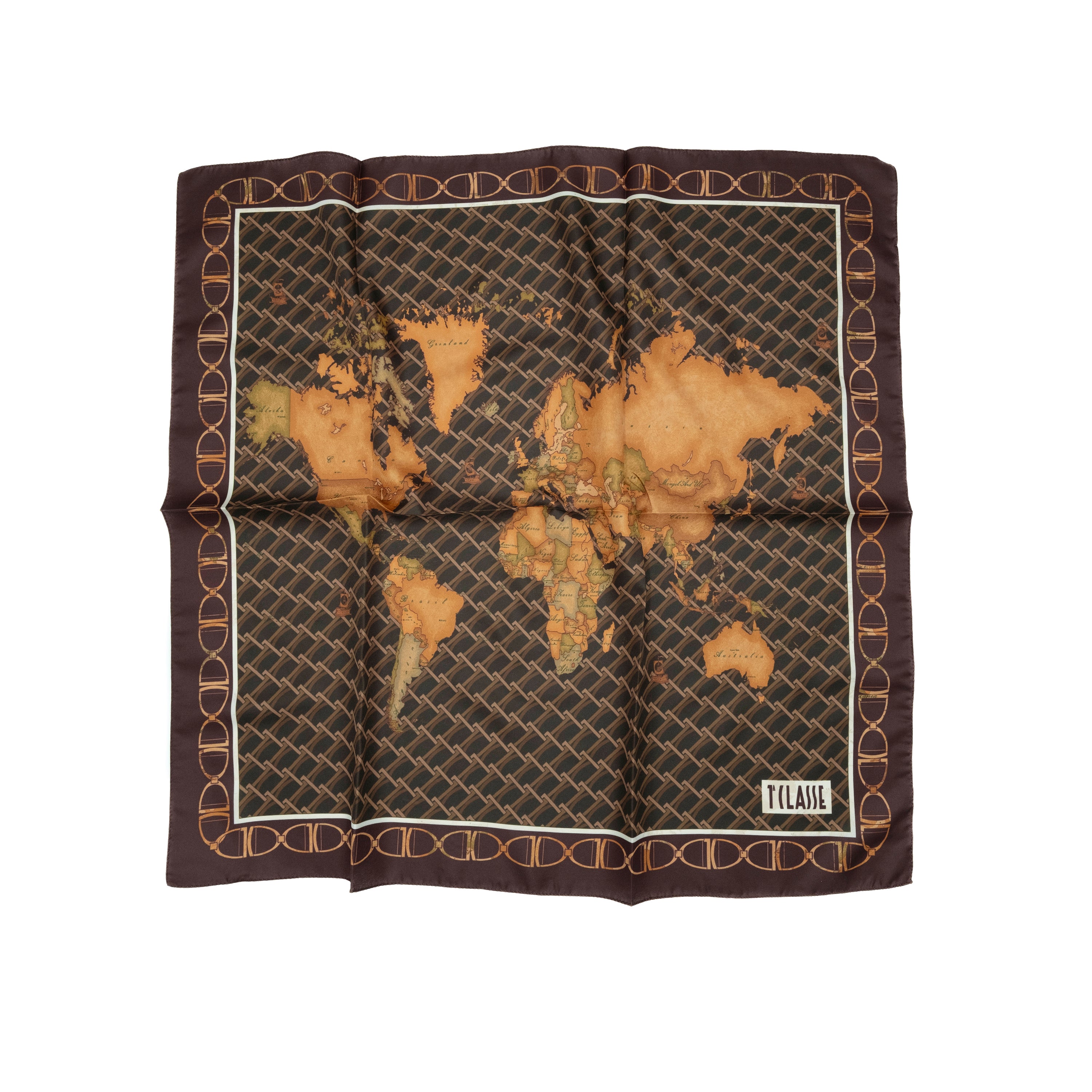 Alviero Martini Prima Classe Foulard Monogram Testa Di Moro 75 x 75 cm
