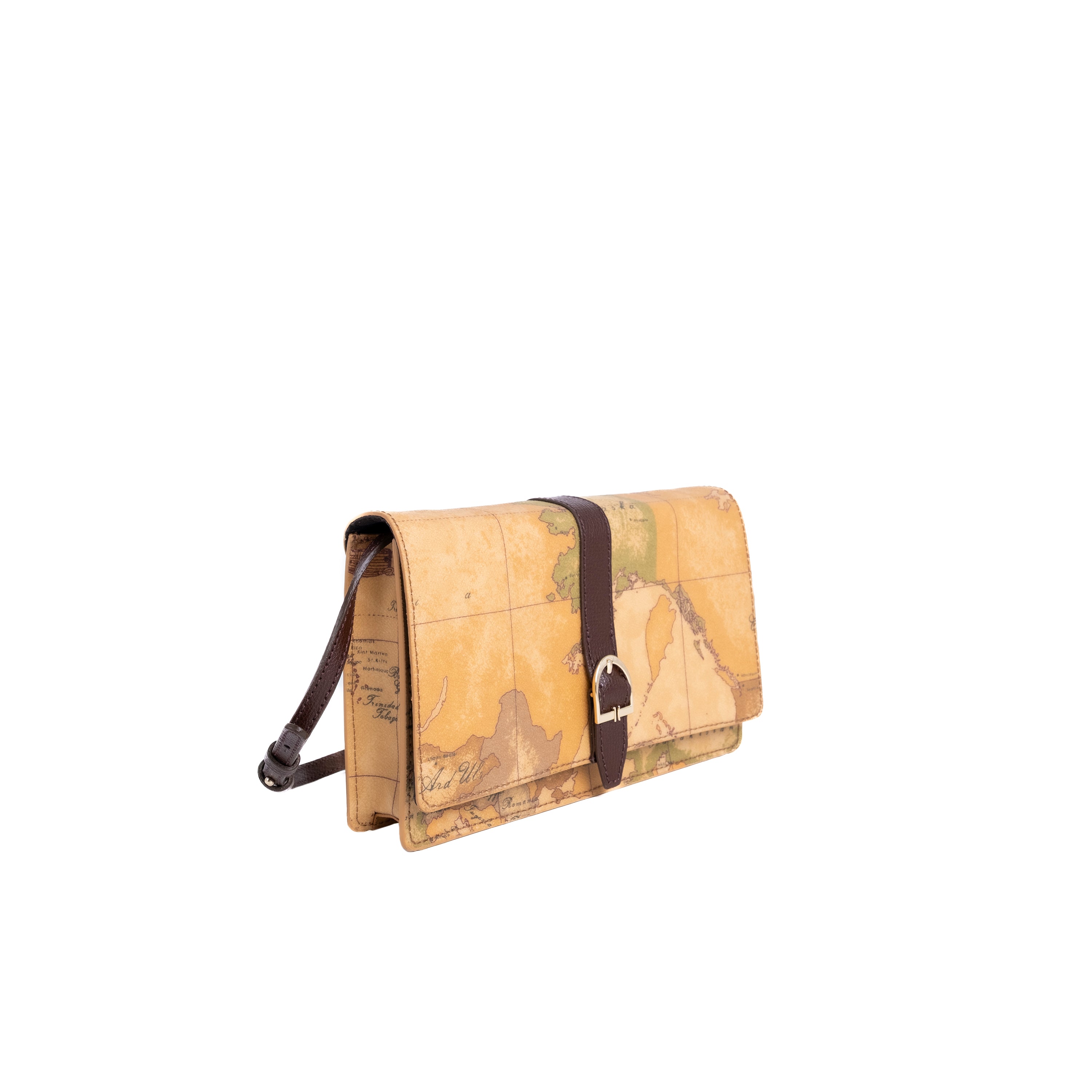 Alviero Martini Prima Classe Pochette Patta e Tracolla Mogano