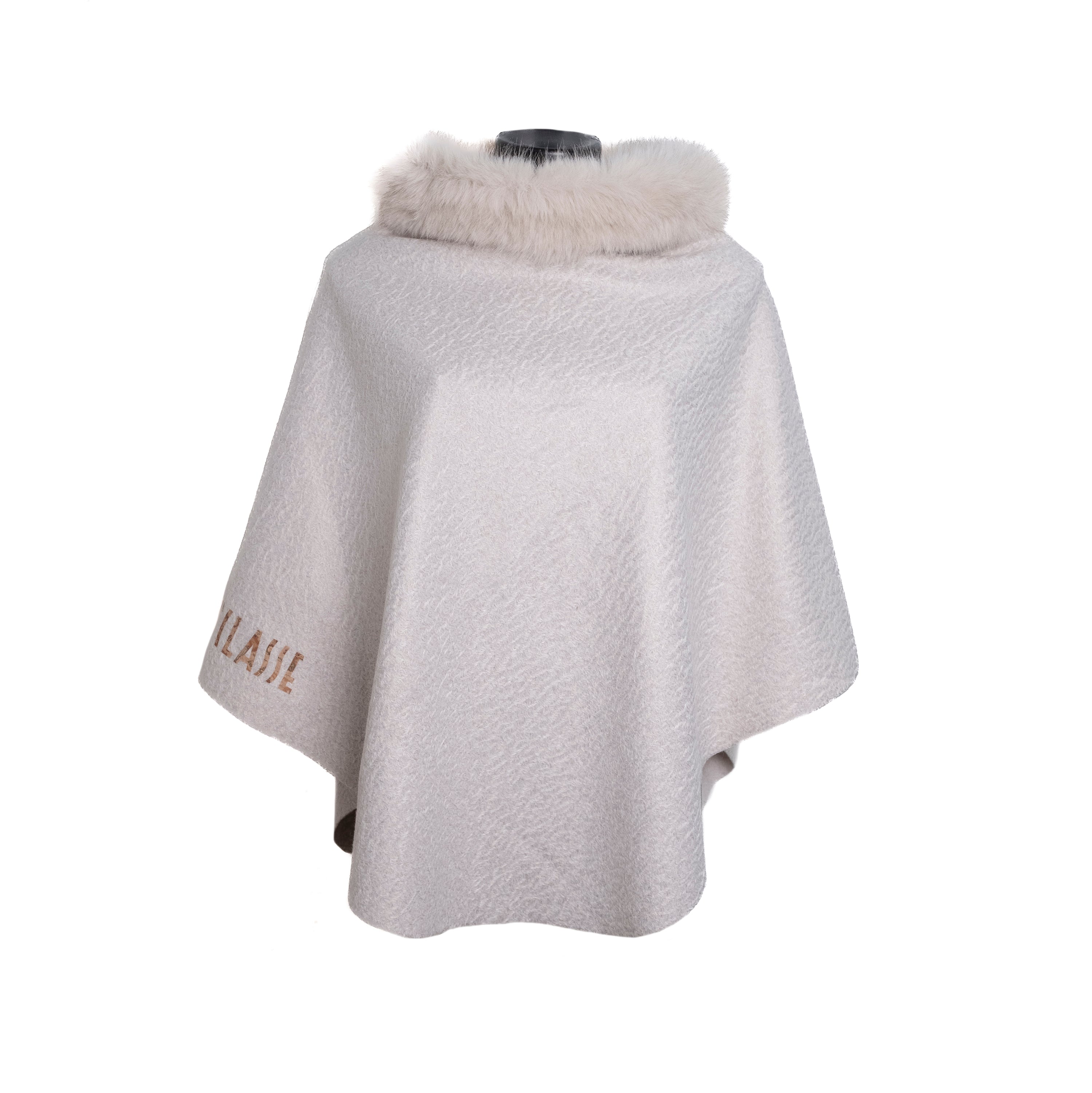 Alviero Martini Prima Classe Poncho Ecofur Cervo