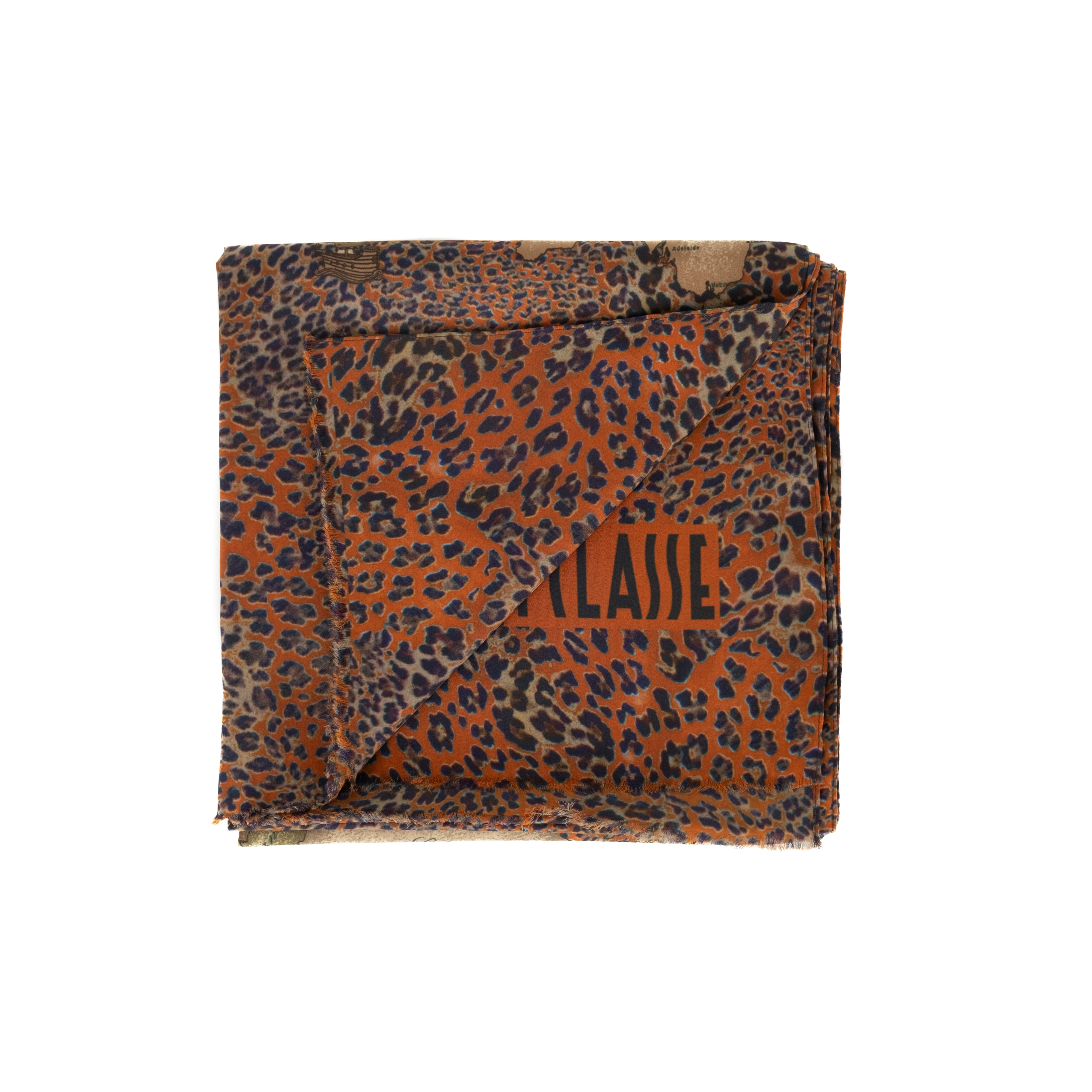 Alviero Martini First Class Geo Spotted Rust Scarf