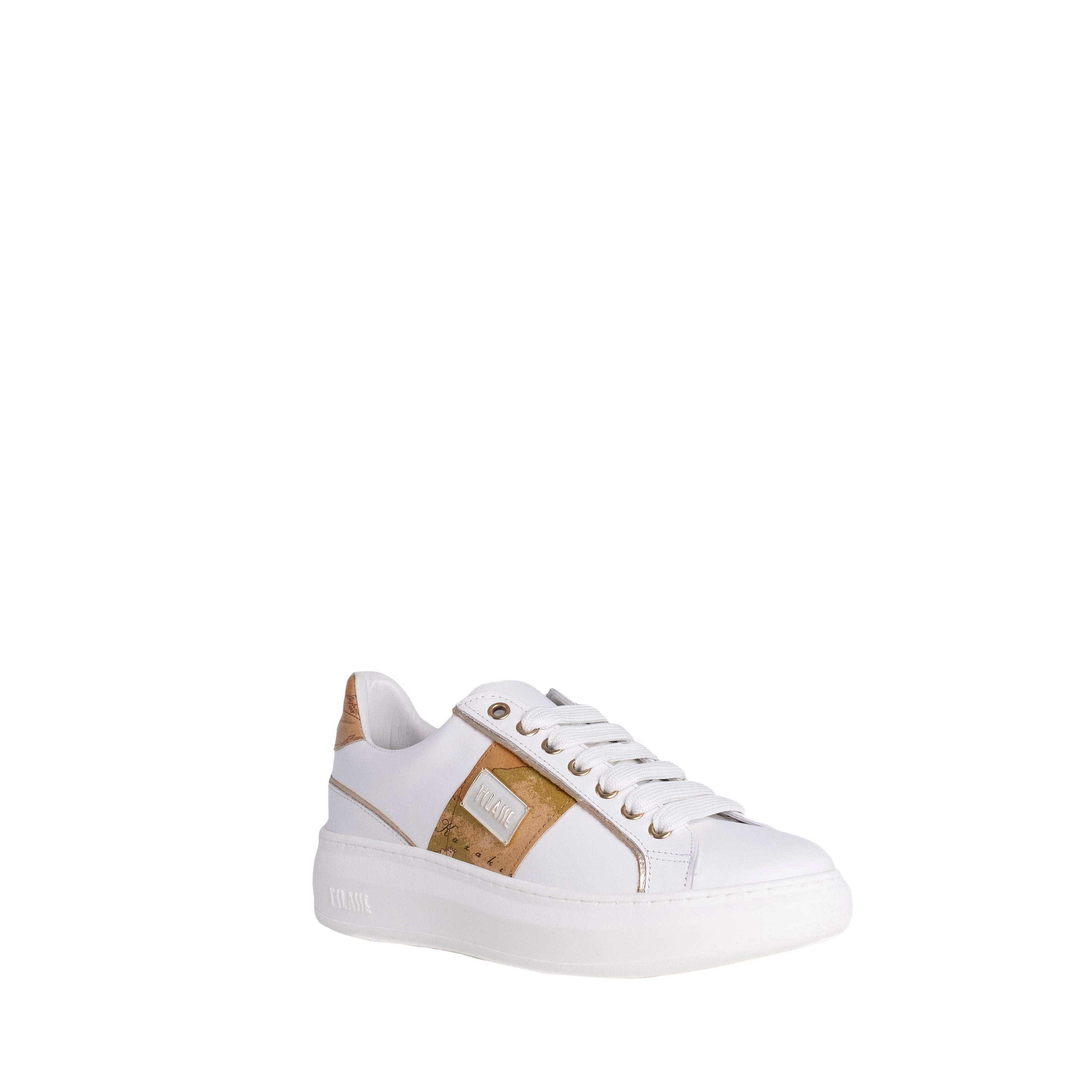 Alviero Martini Prima Classe Sneakers con Logo in Rilievo Bianca