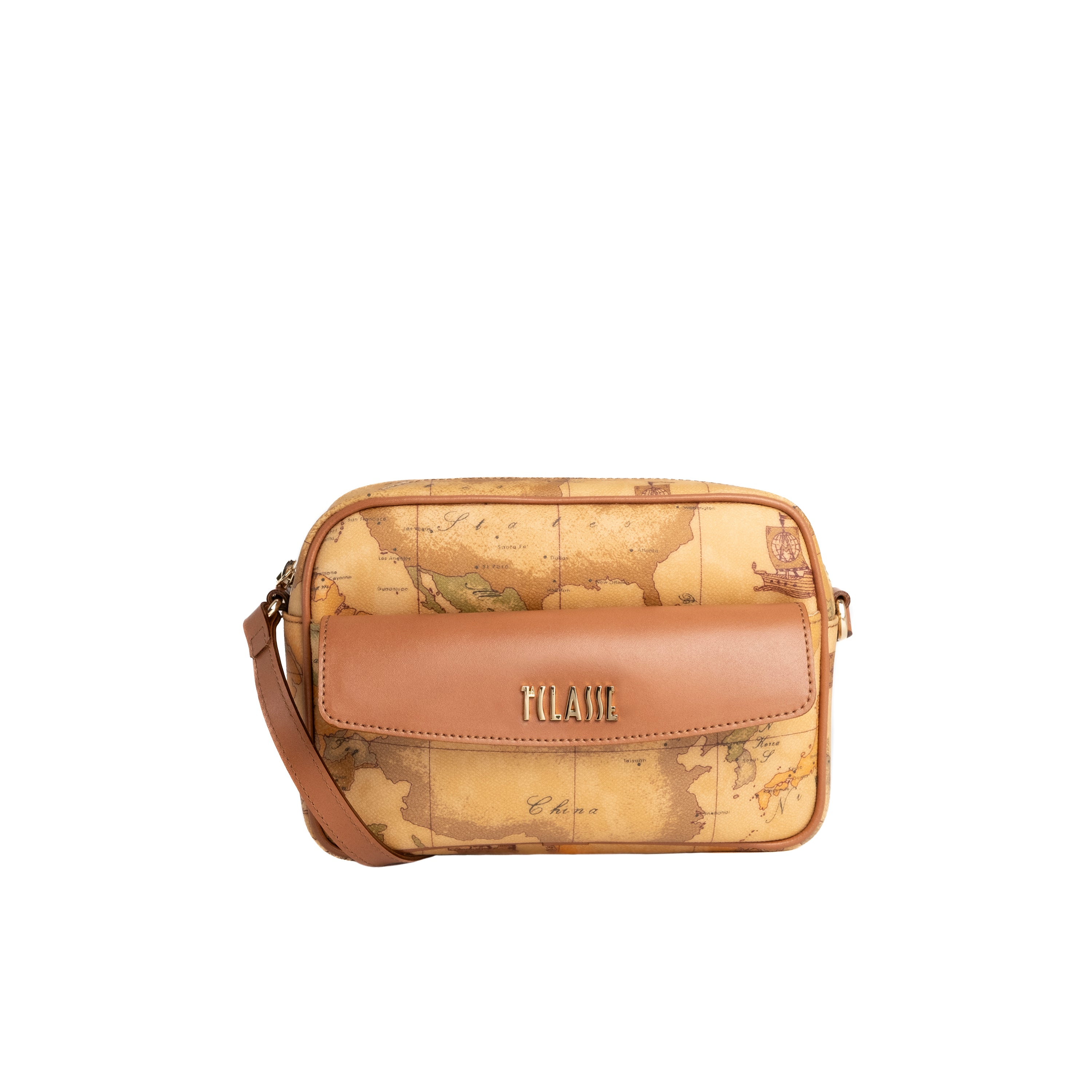 Alviero Martini Prima Classe Tracolla Reporter con Tasca Naturale