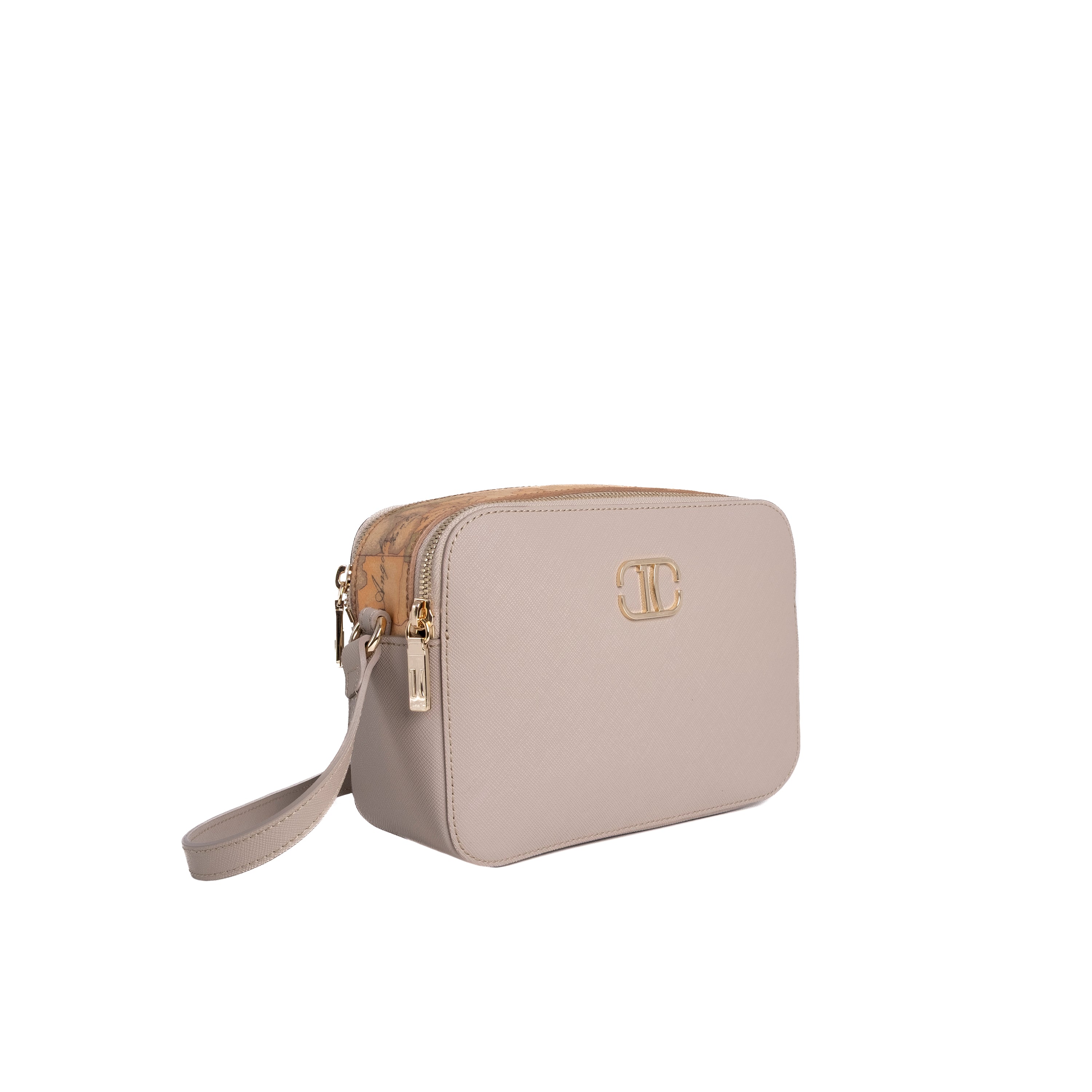 Alviero Martini Prima Classe Tracollina Reporter 2 Zip Greige