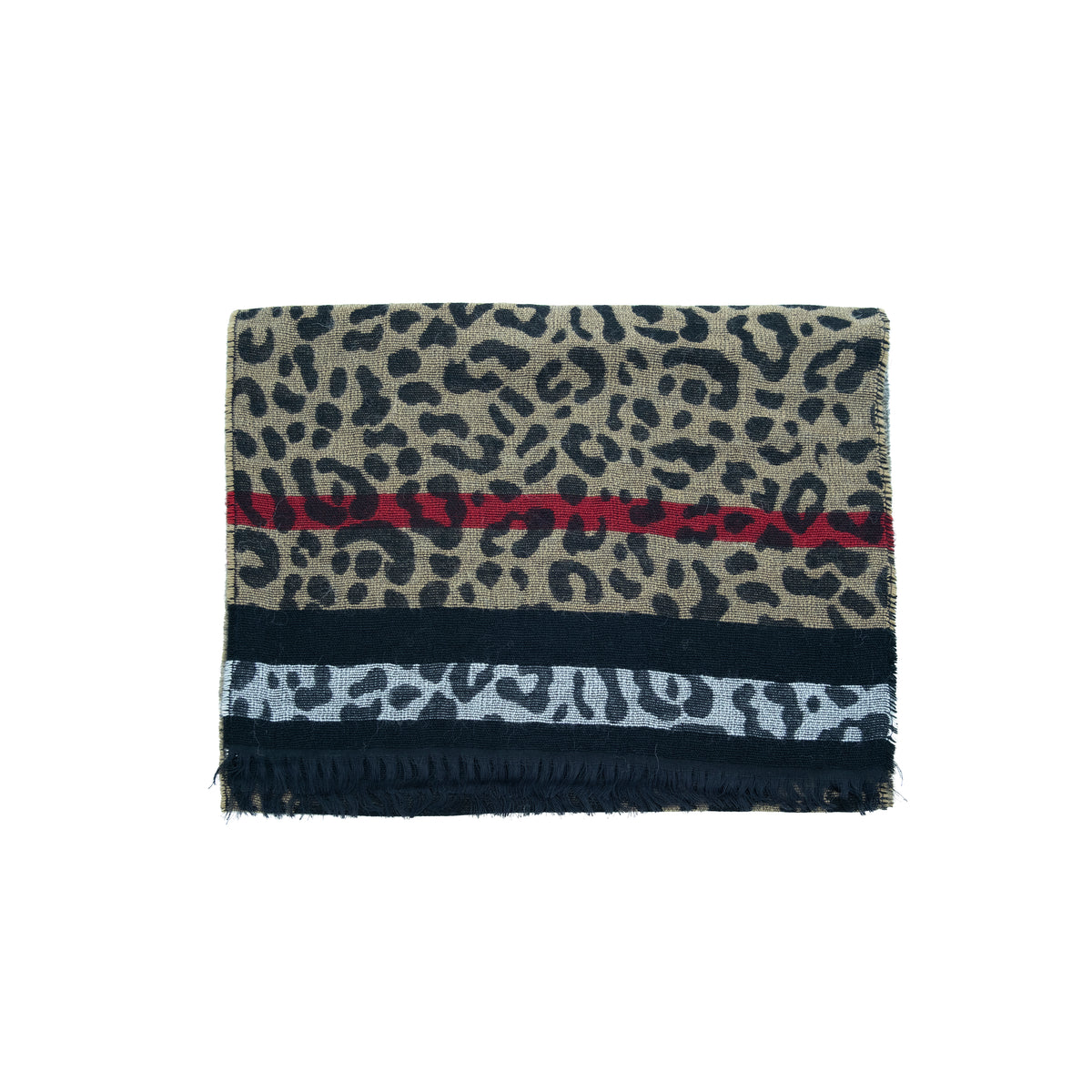 Alviero Martini Sciarpa Geo Pieno Animalier Cammello (40 x 180 cm)