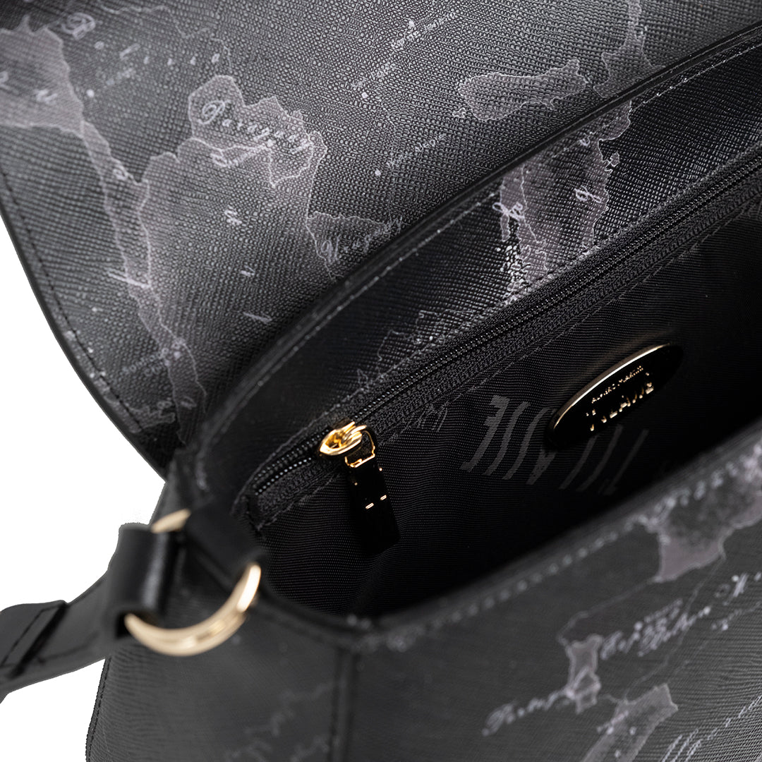 Alviero Martini Prima Classe Tracolla con Patta Nero