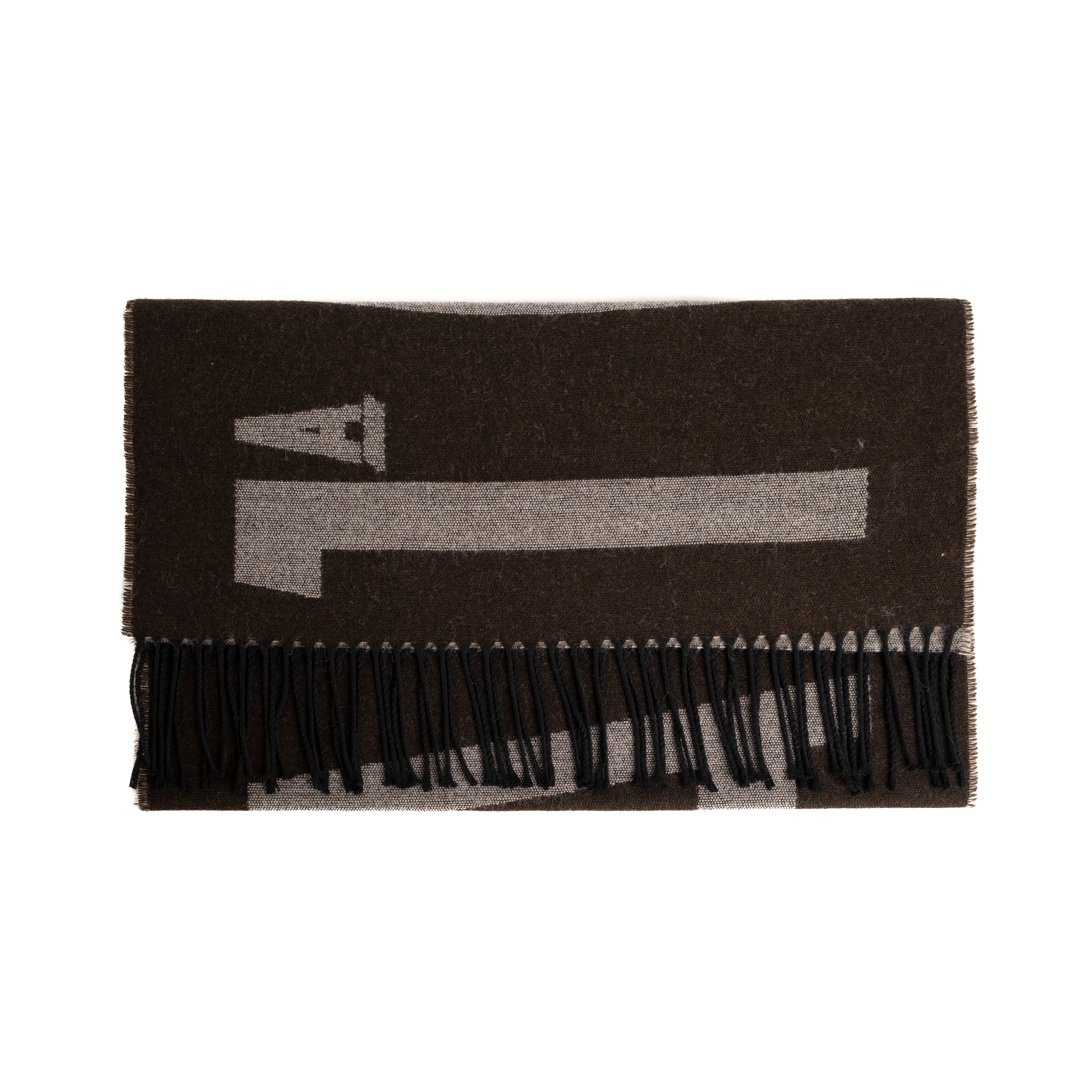 Alviero Martini Prima Classe Sciarpa Logo Grande Grigio