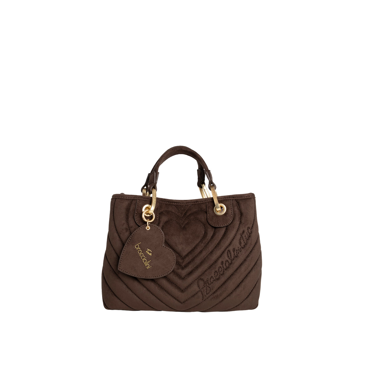 Braccialini Borsa A Mano Beth Matelasse' Marrone