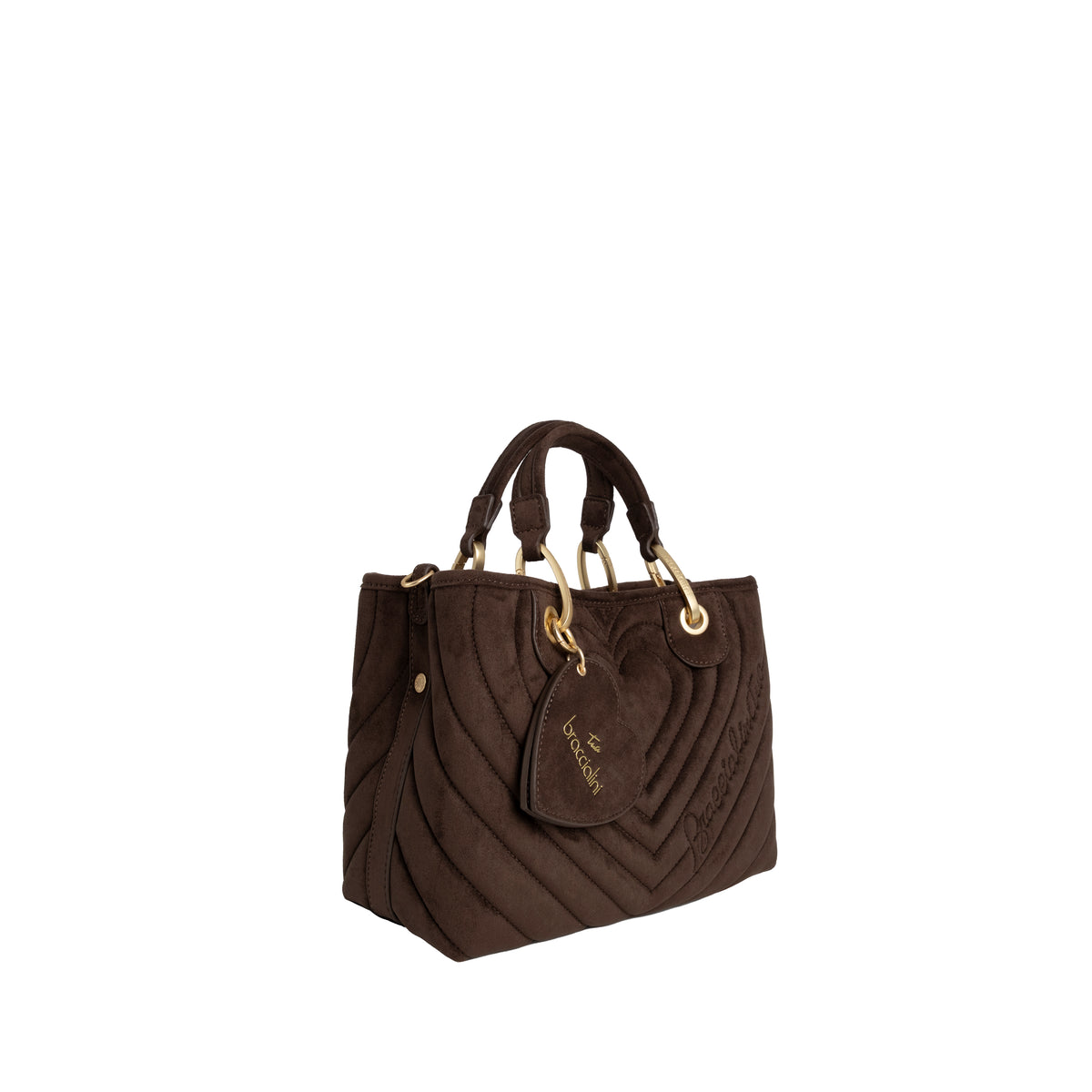 Braccialini Borsa A Mano Beth Matelasse' Marrone