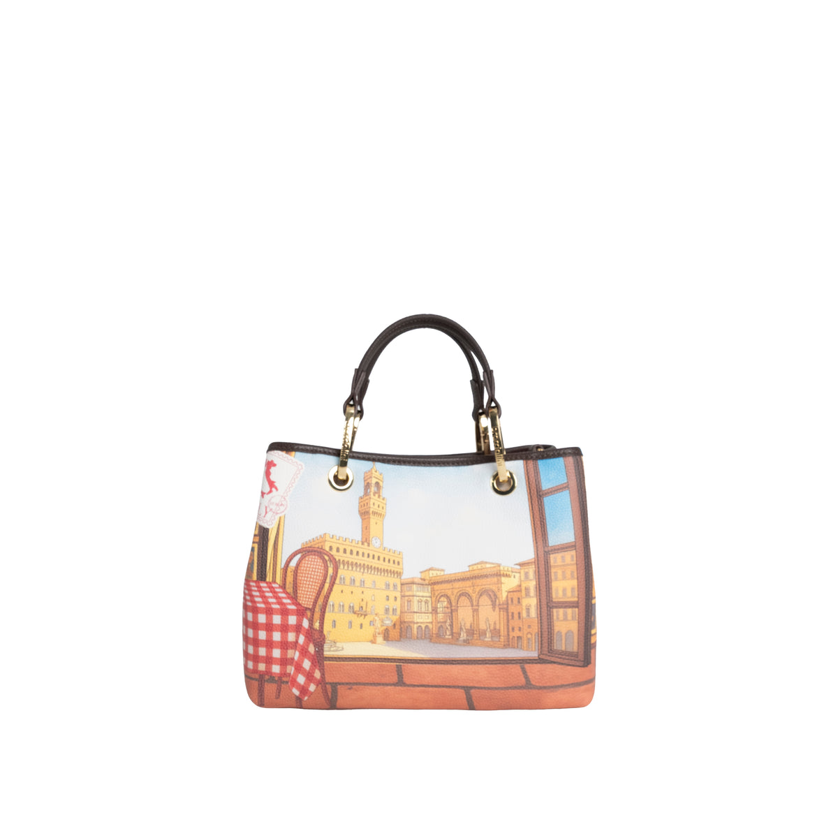 Braccialini Borsa A Mano Cartoline Multicolor Firenze