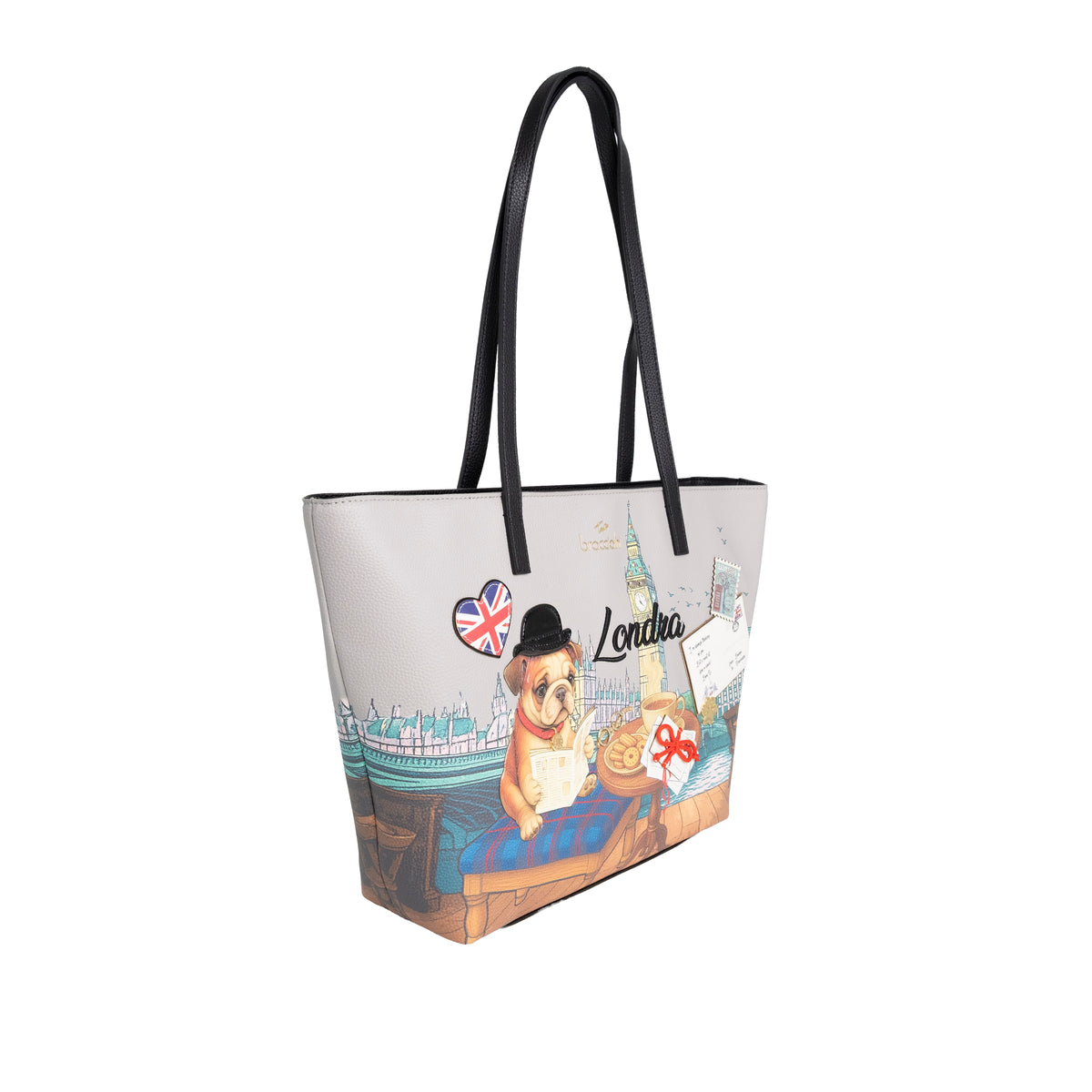 Braccialini Borsa A Spalla Cartoline Multicolor Londra