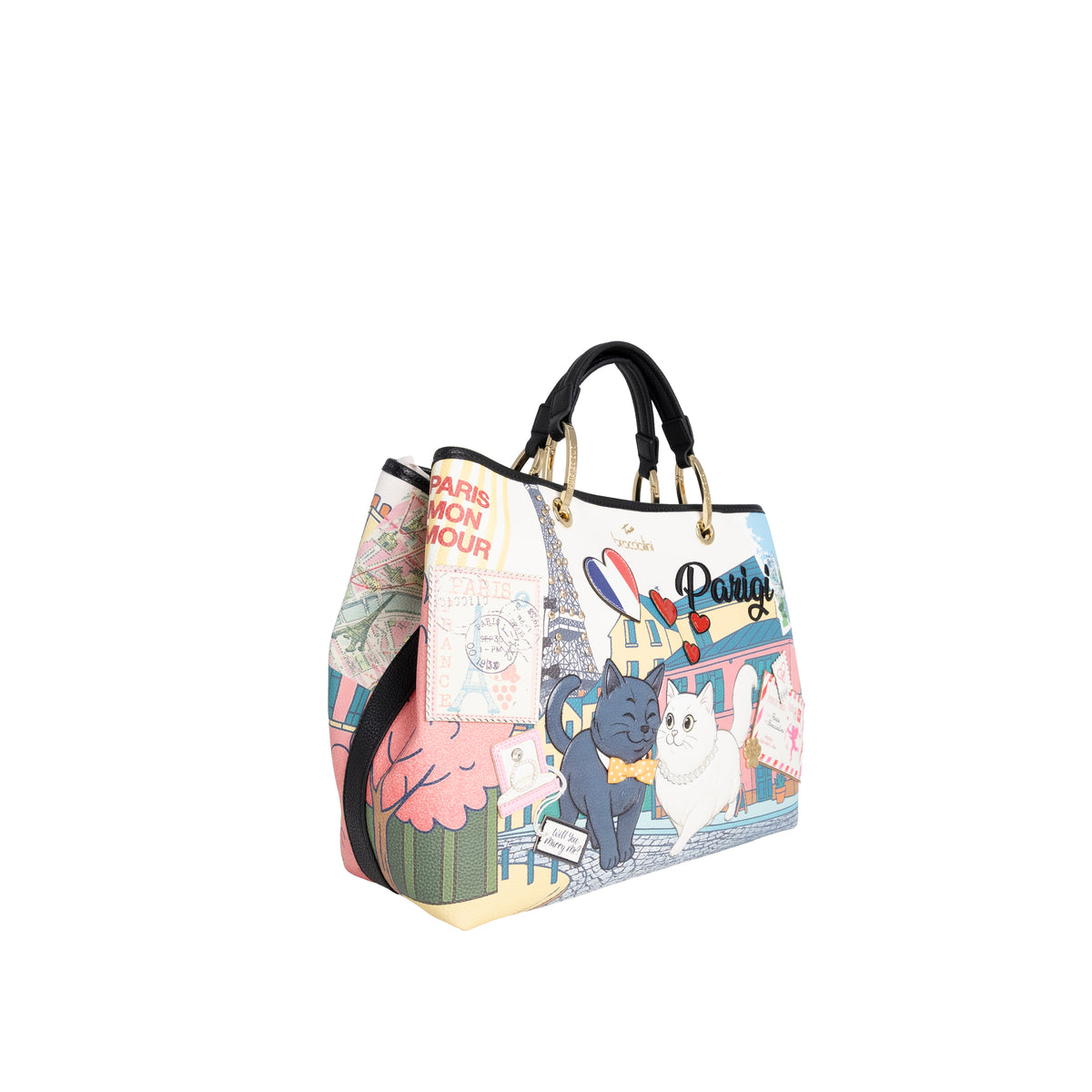 Braccialini Borsa A Mano Cartoline Multicolor Parigi