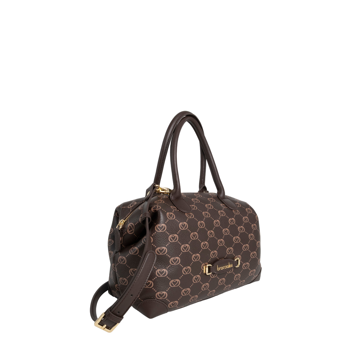 Braccialini Borsa Donna Grande Monogram Marrone