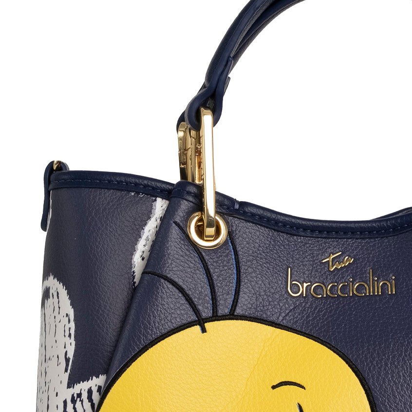 Braccialini Borsa a Mano Amy Lt Blu