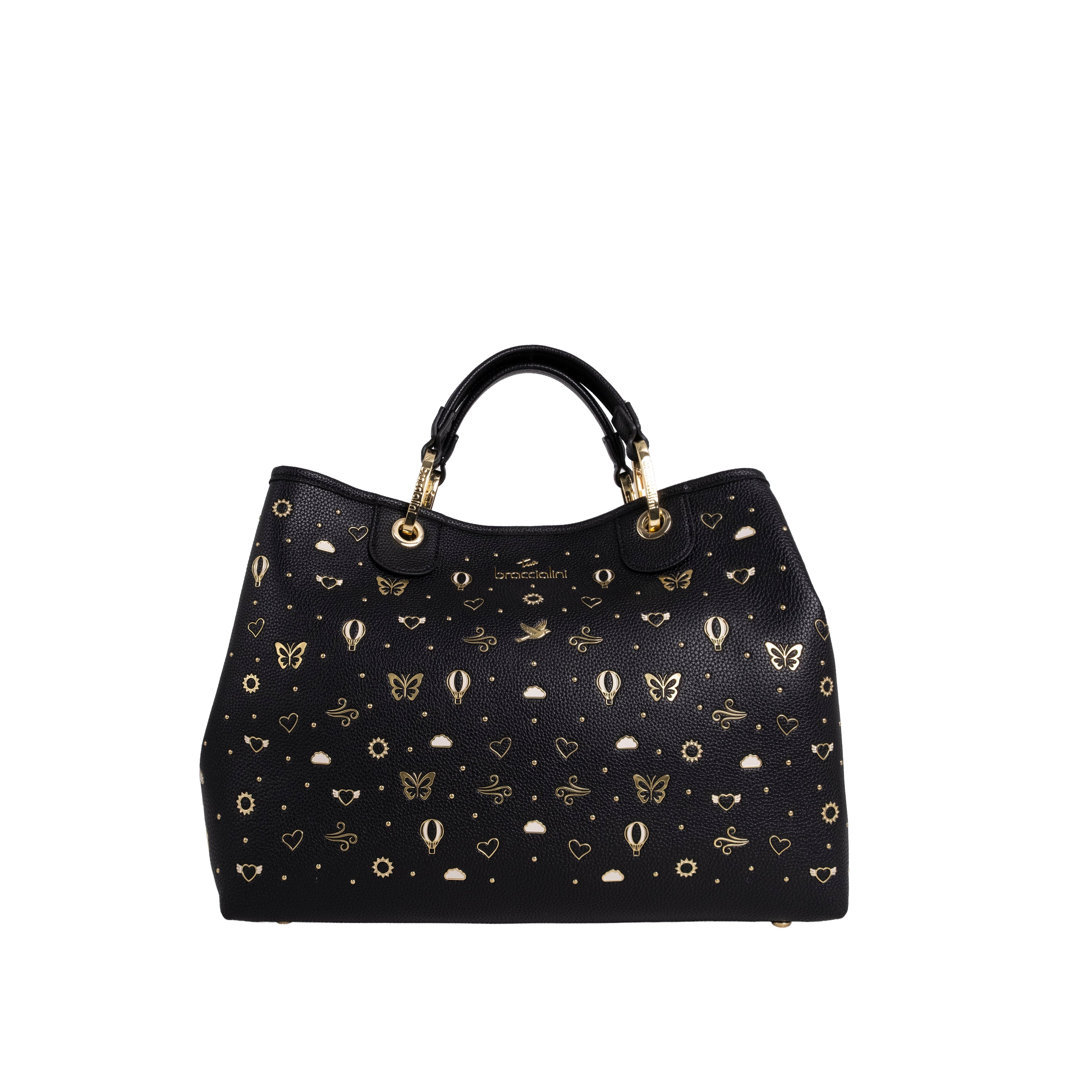 Braccialini Borsa a Mano Beth Strass Nero