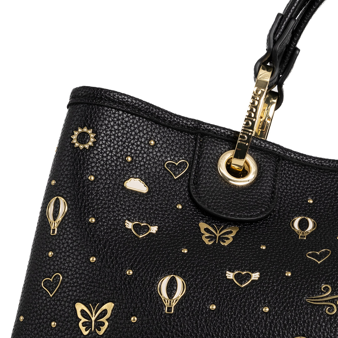 Braccialini Borsa a Mano Beth Strass Nero