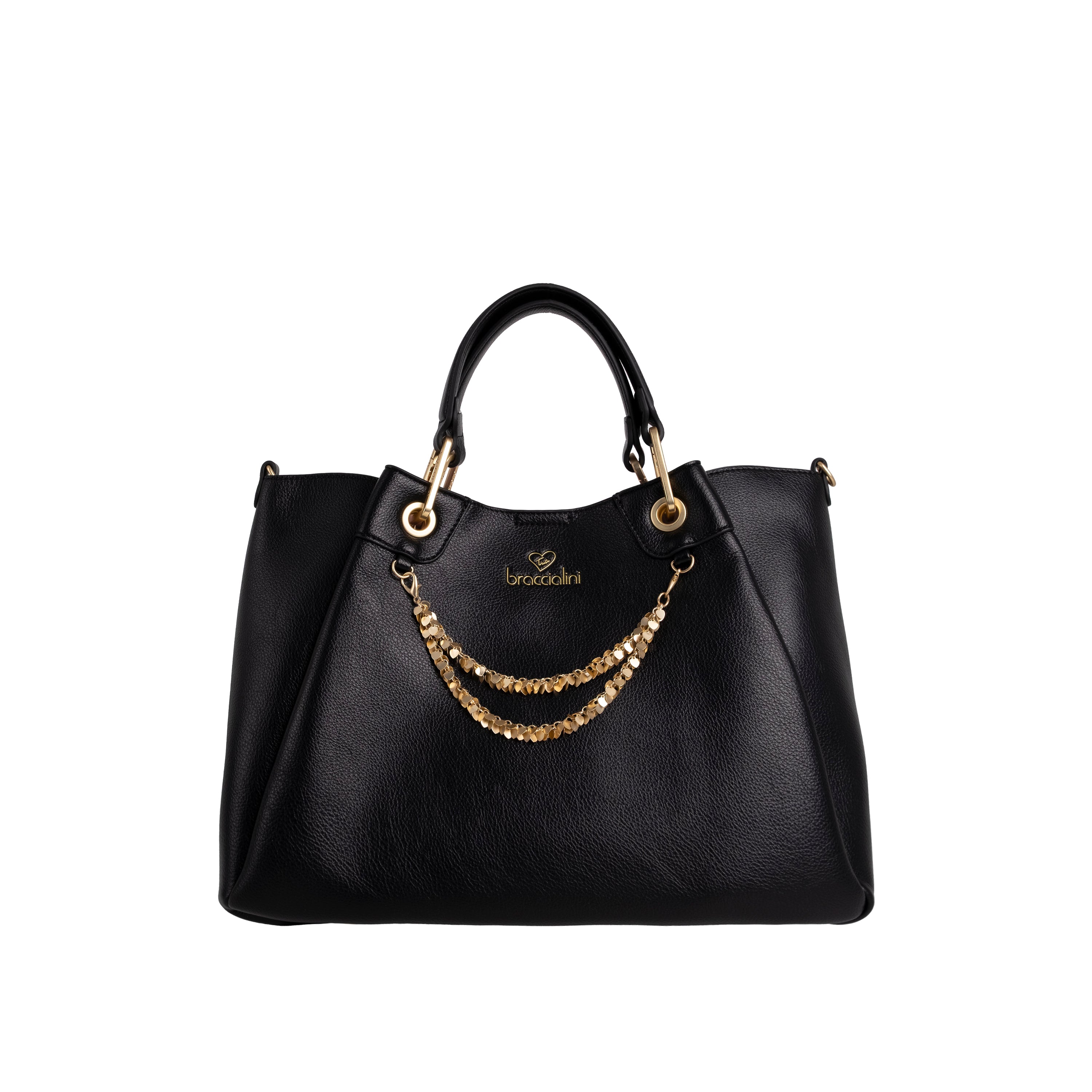 Braccialini Borsa a Mano Grande Amy Nero