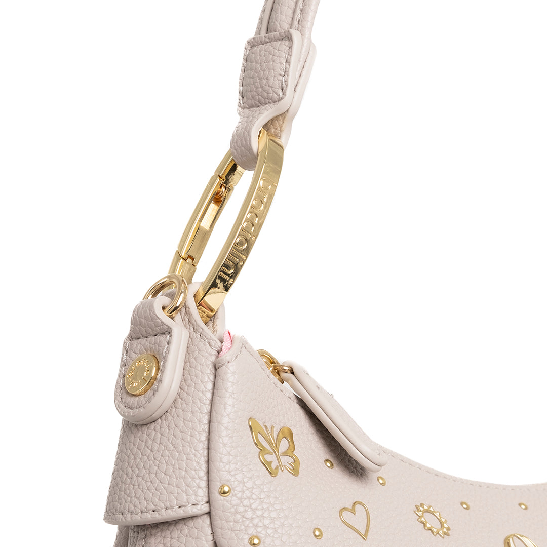 Braccialini Borsa a Spalla Beth Strass Grigio