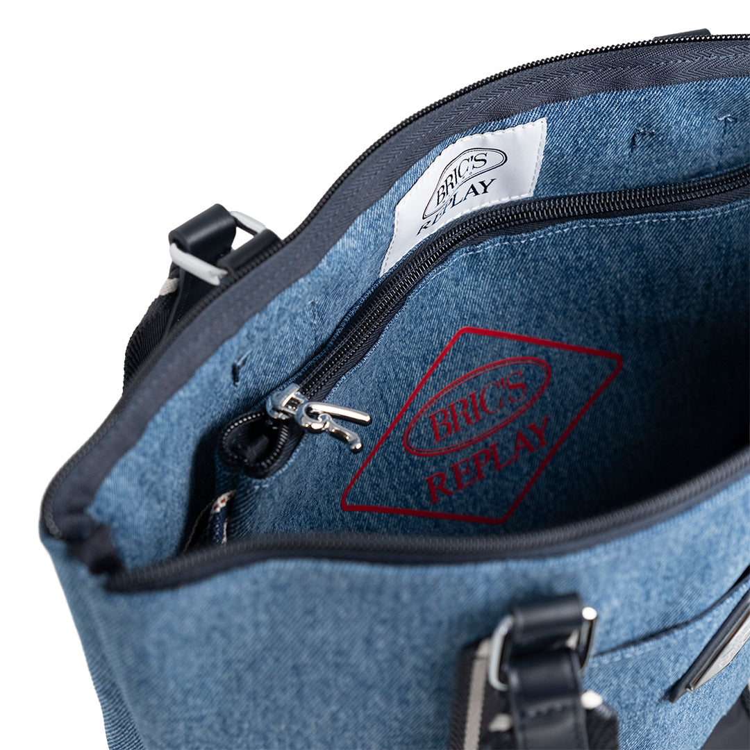 Bric's Replay Denim Borsa Shopping Denim