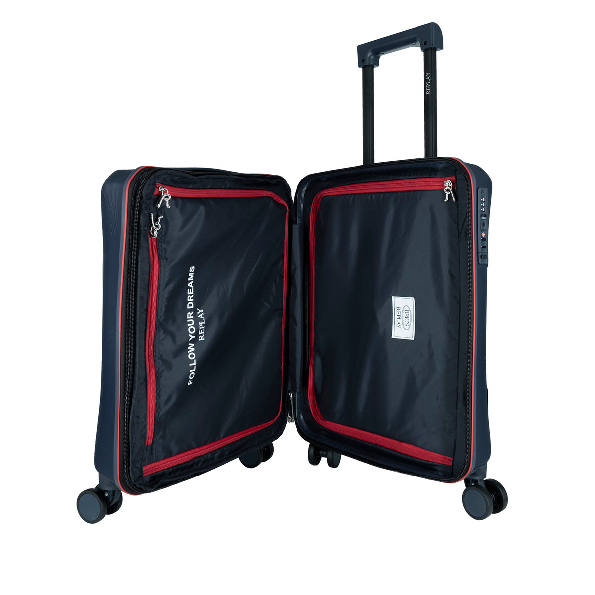 Bric's Replay Trolley S Dark Blue (38,5x55x20/24 cm)