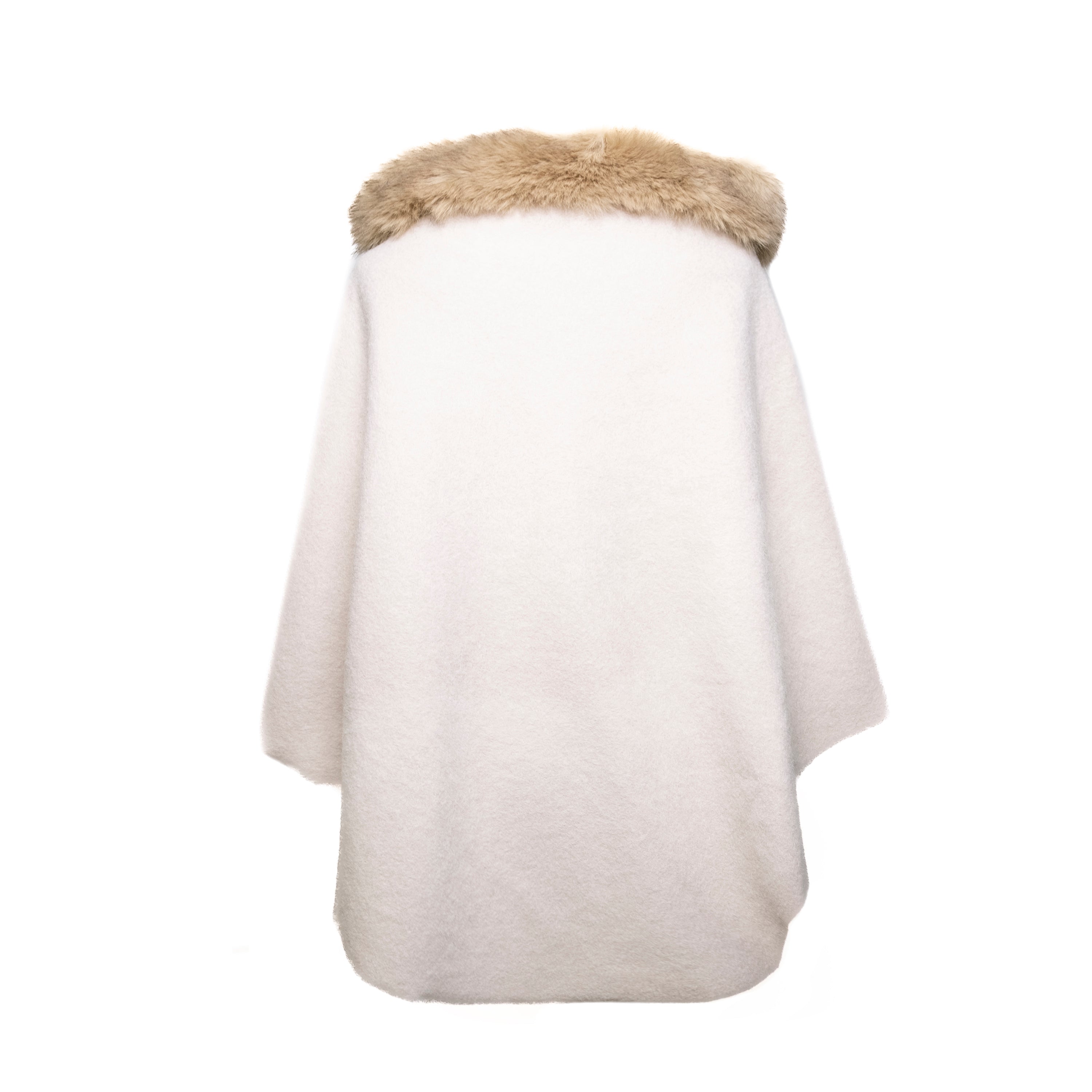 Alviero Martini Prima Classe Poncho Ecofour Panna