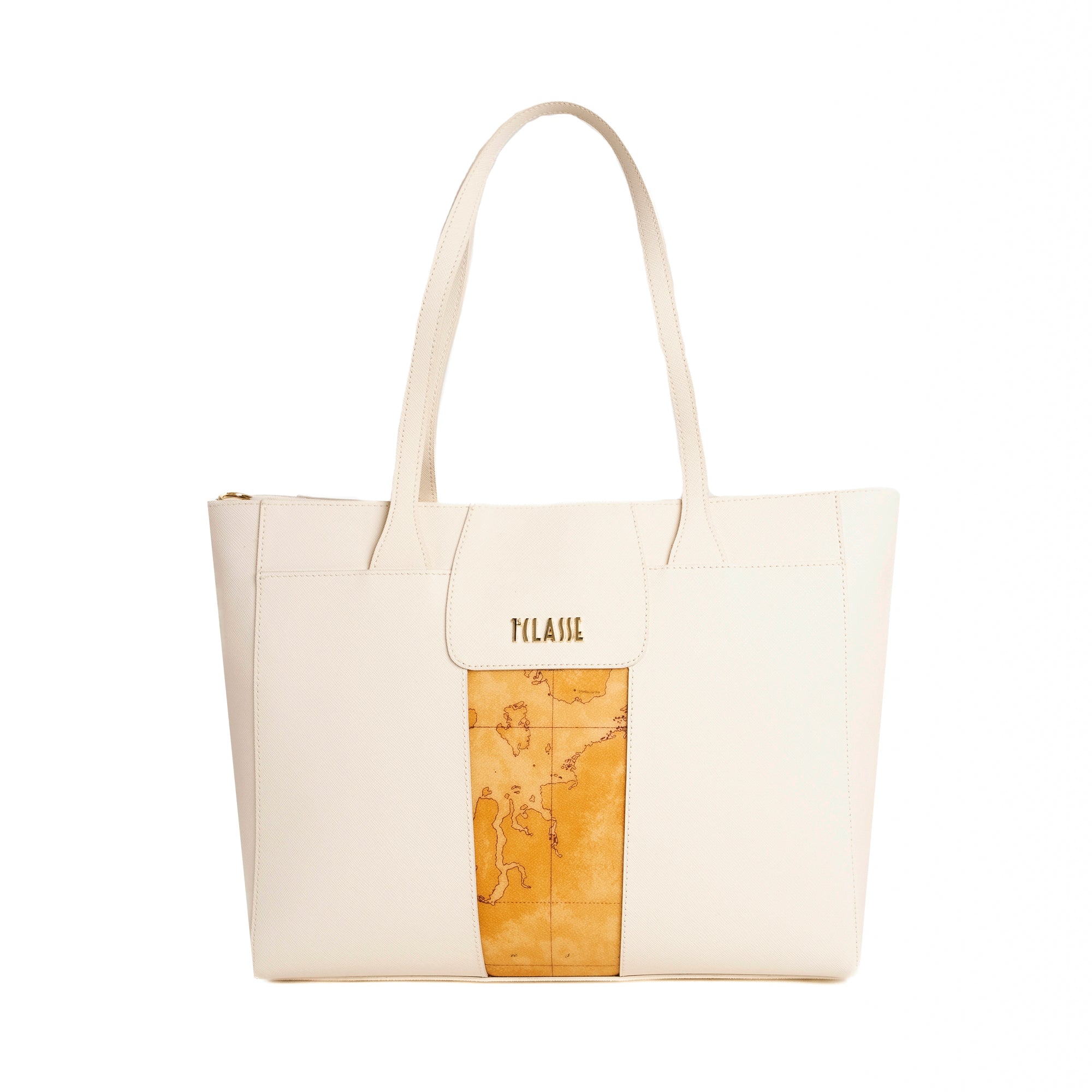 Alviero Martini Prima Classe Borsa Shopper Grande Avorio