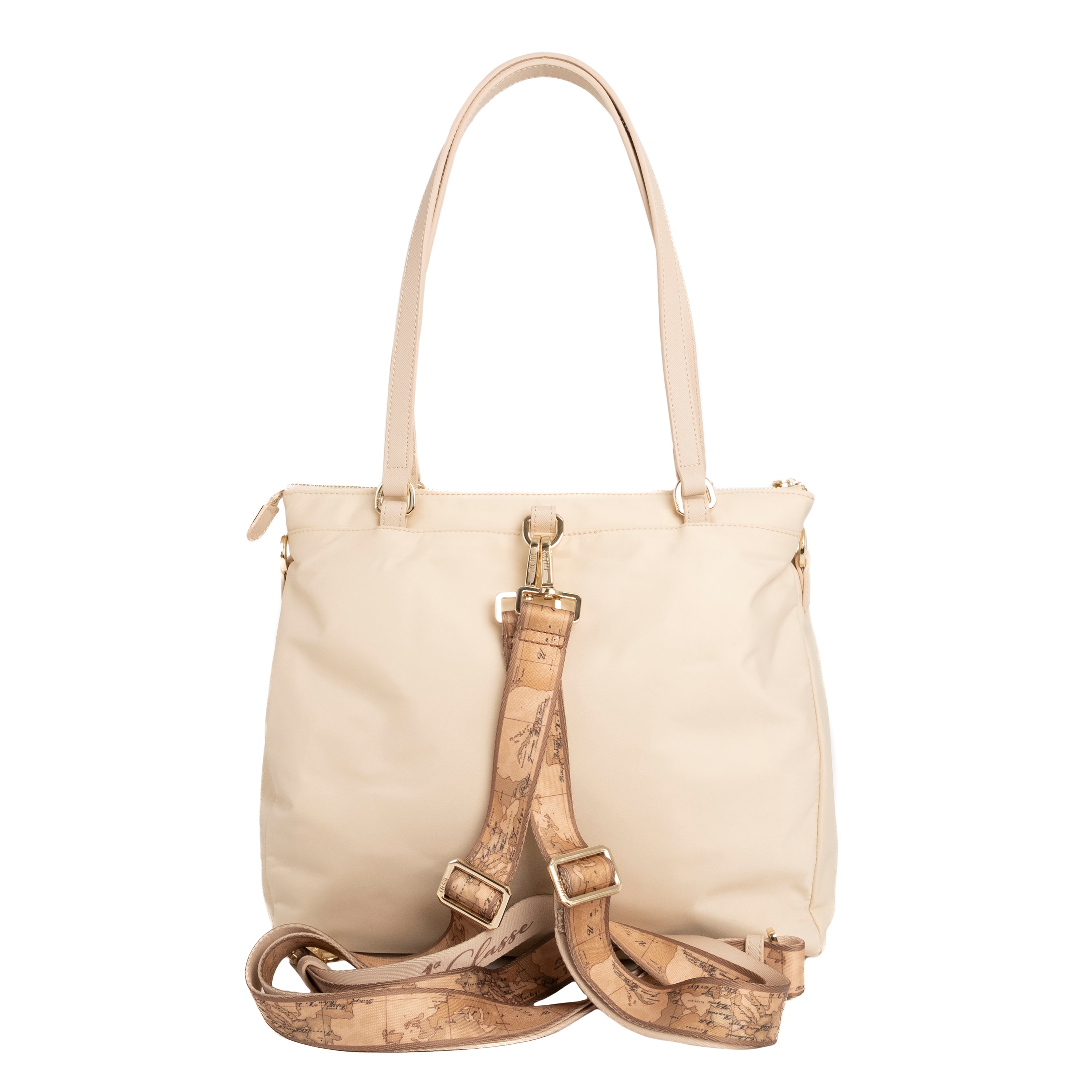 Alviero Martini Prima Classe Shopper/Zaino con Tracolla Champagne