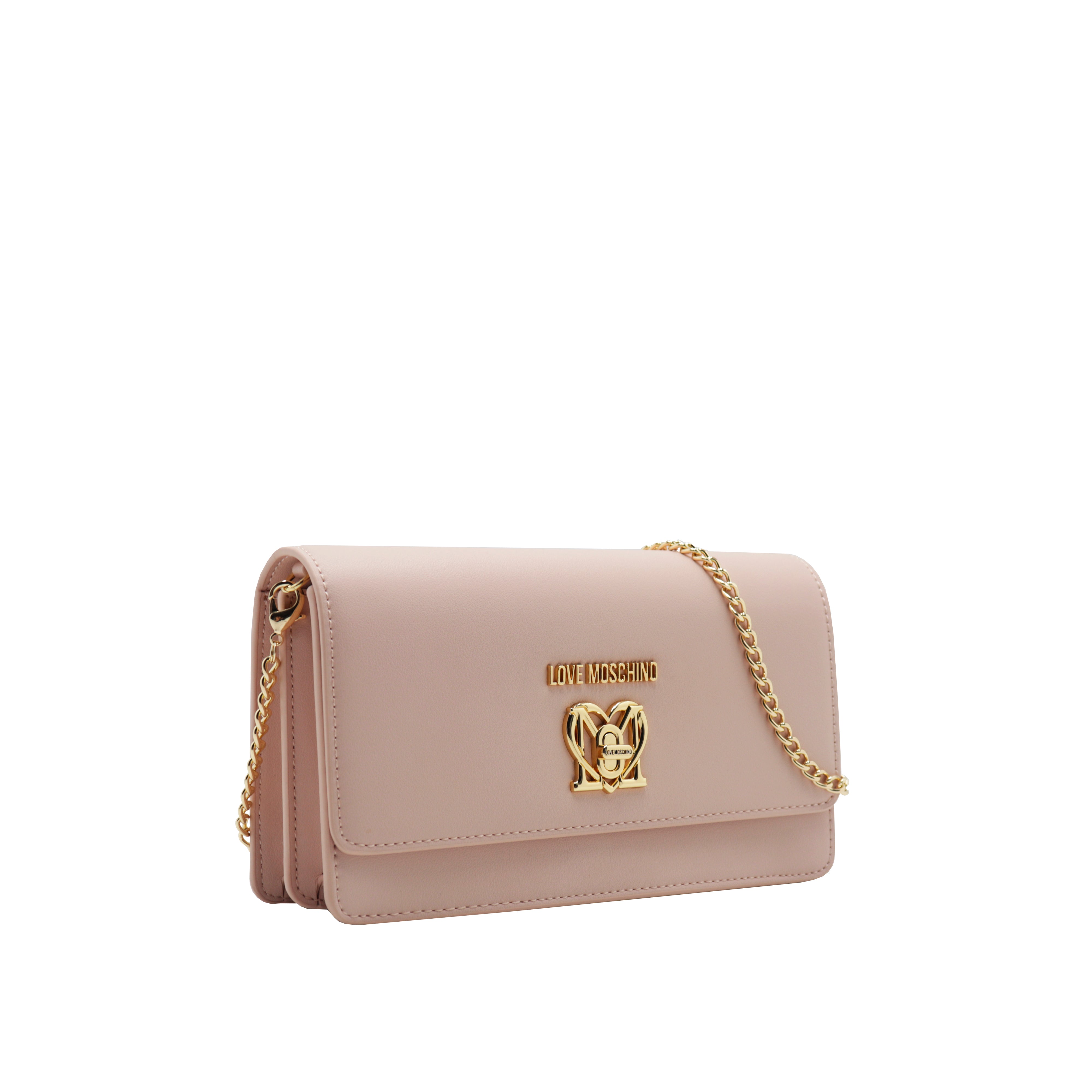Love Moschino Handbag with shoulder strap and Logo Pink Nude