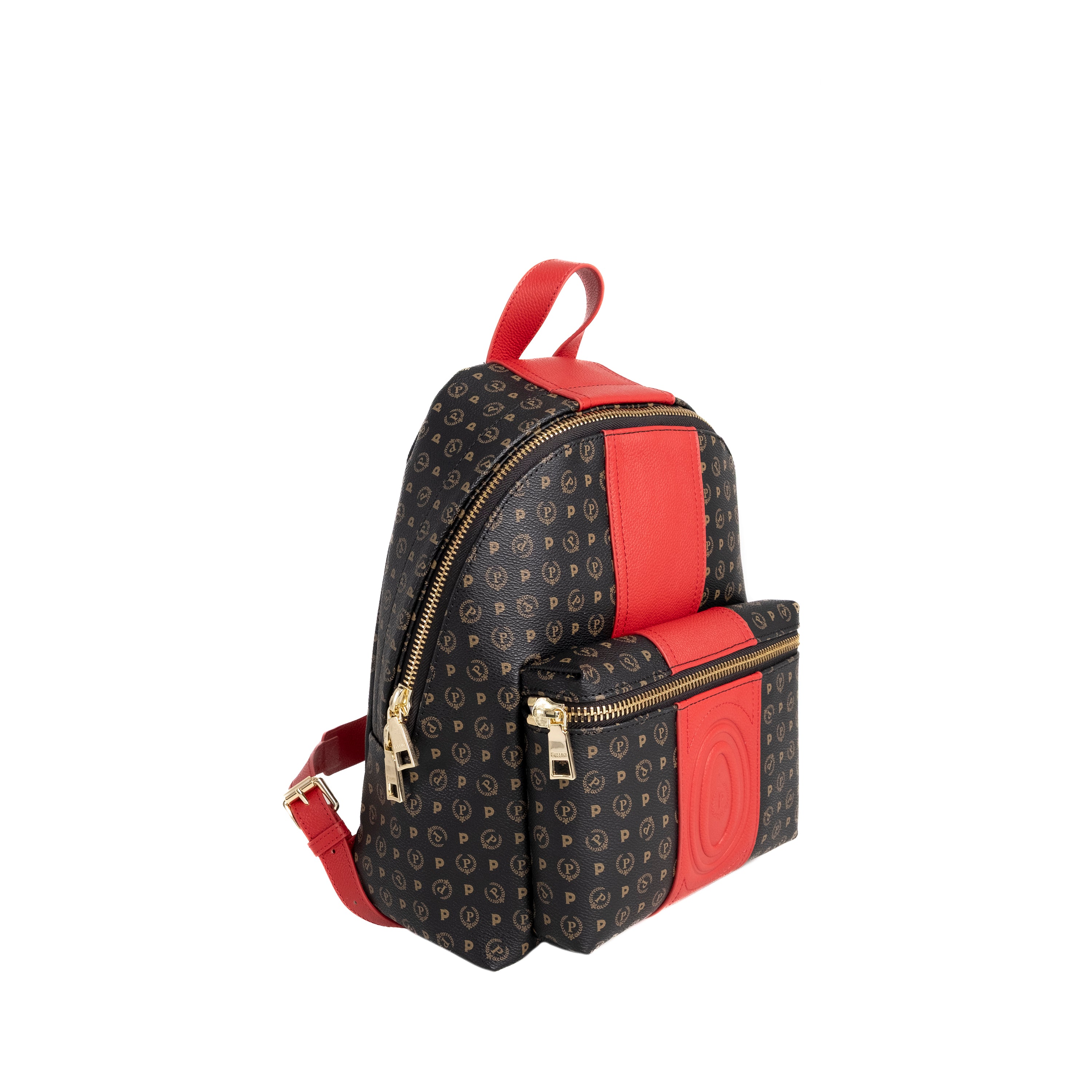 Pollini Zaino Heritage con Stampa 70°Anniversario Nero e Rosso
