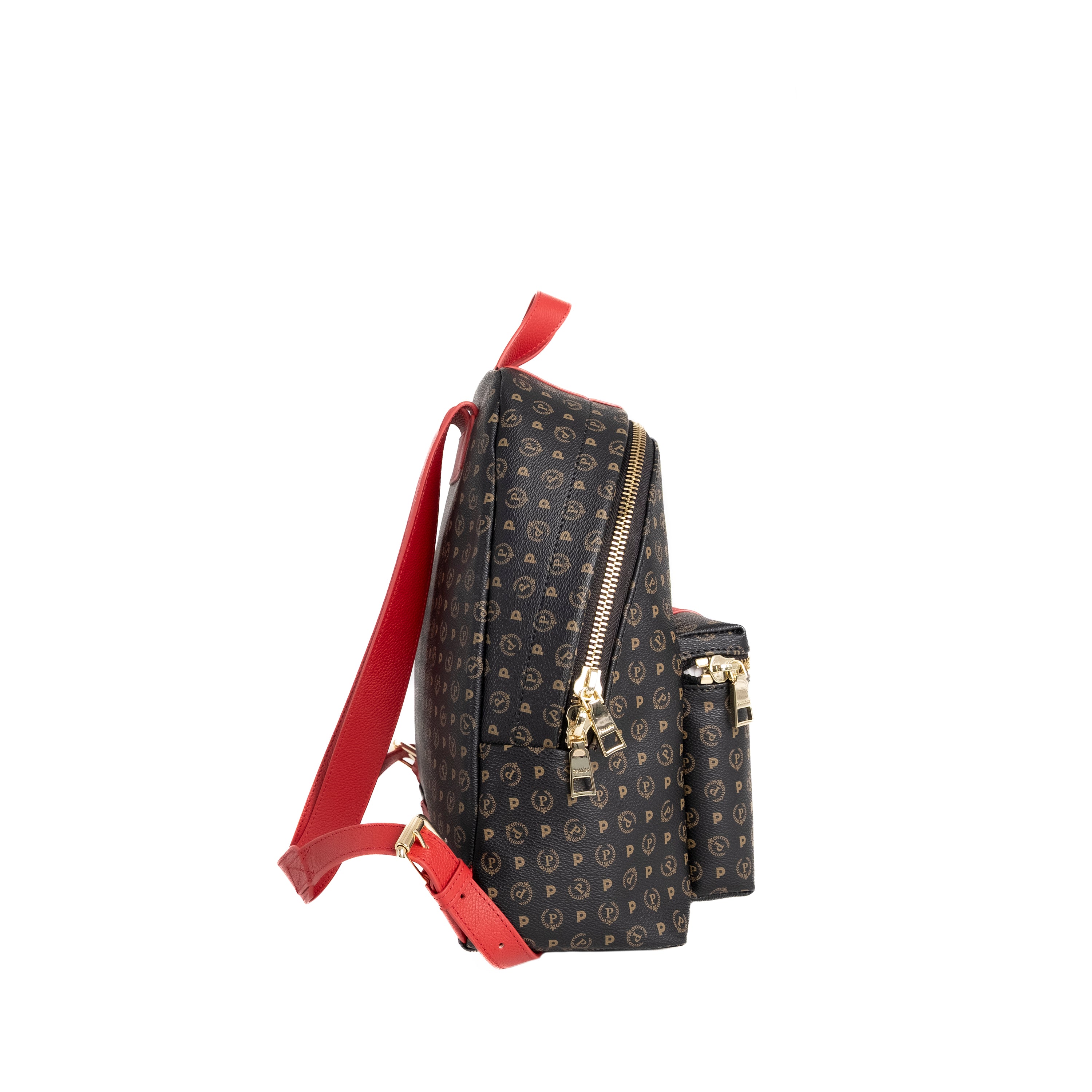 Pollini Zaino Heritage con Stampa 70°Anniversario Nero e Rosso