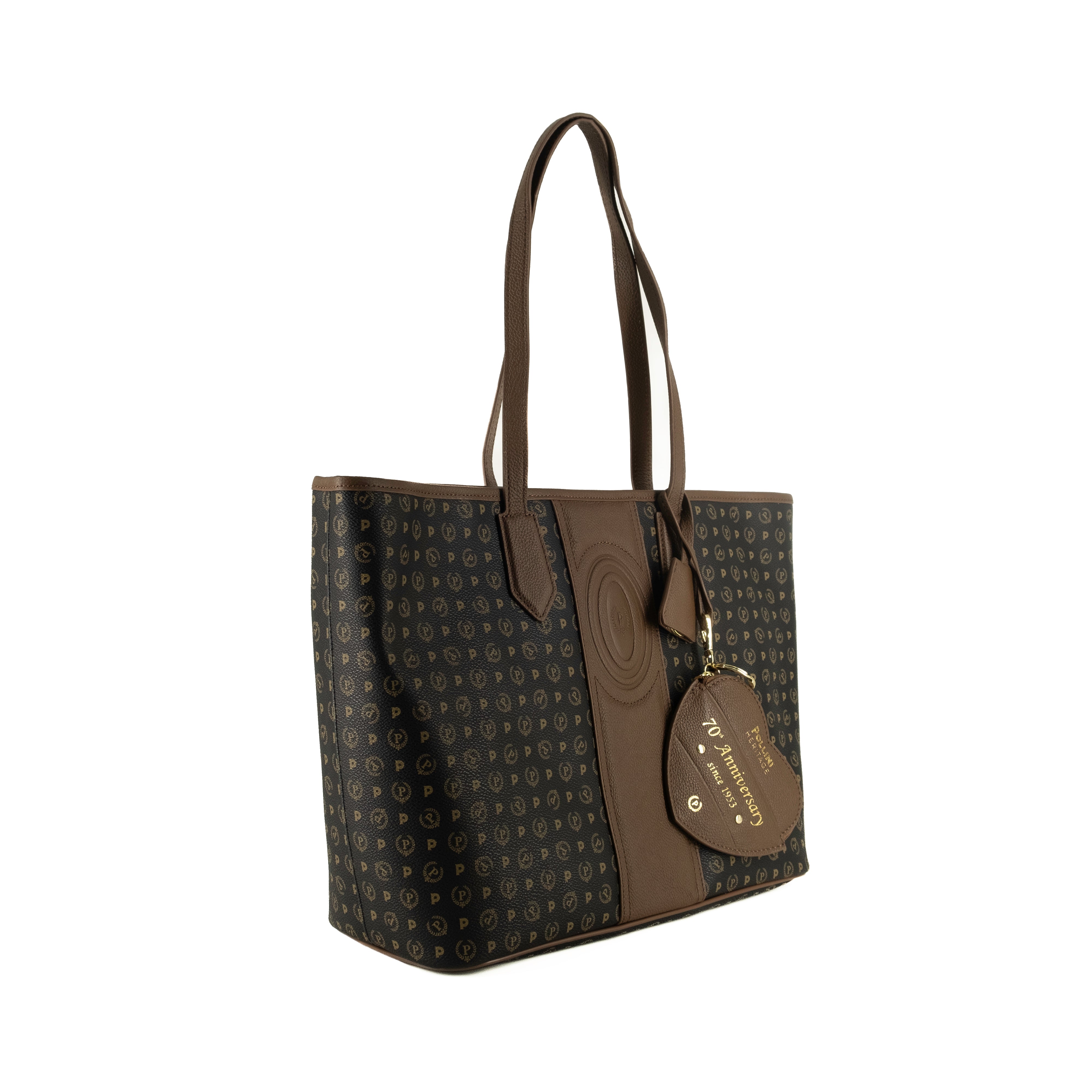 Pollini purchases Leather Monogram Small Tote Handbag