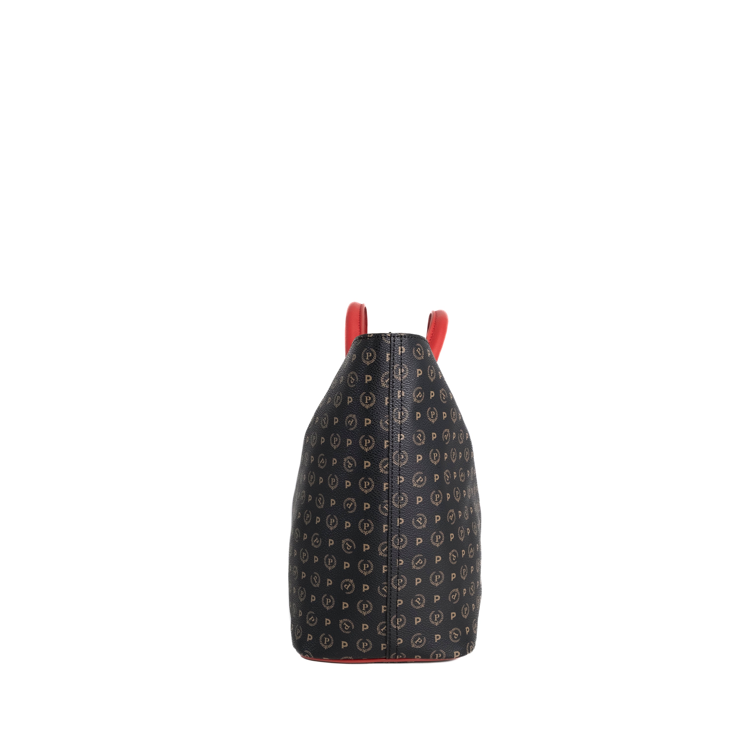 Pollini Borsa a Mano con Tracolla Heritage Nero e Rosso