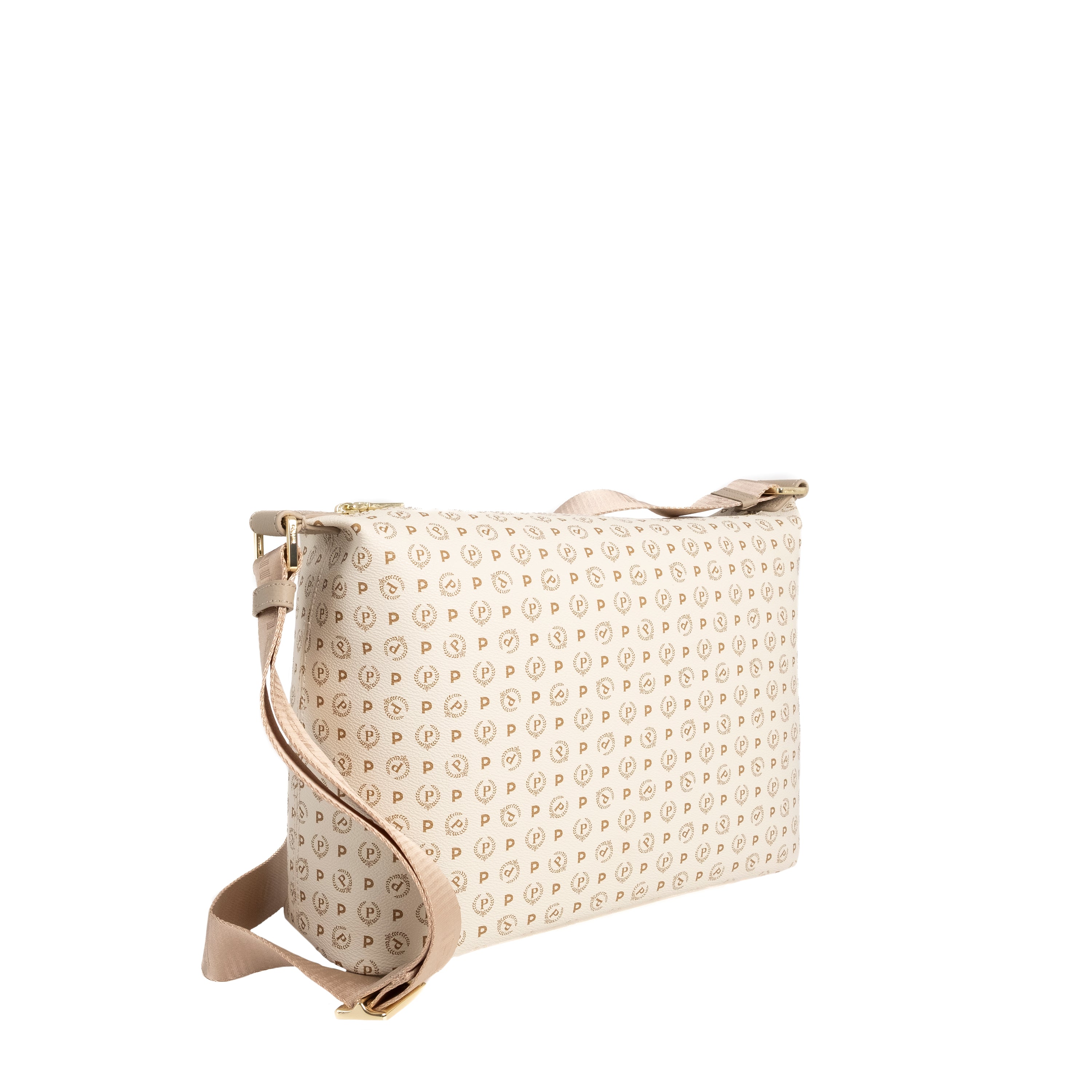 Pollini Borsa a Spalla Heritage Avorio e Ghiaccio