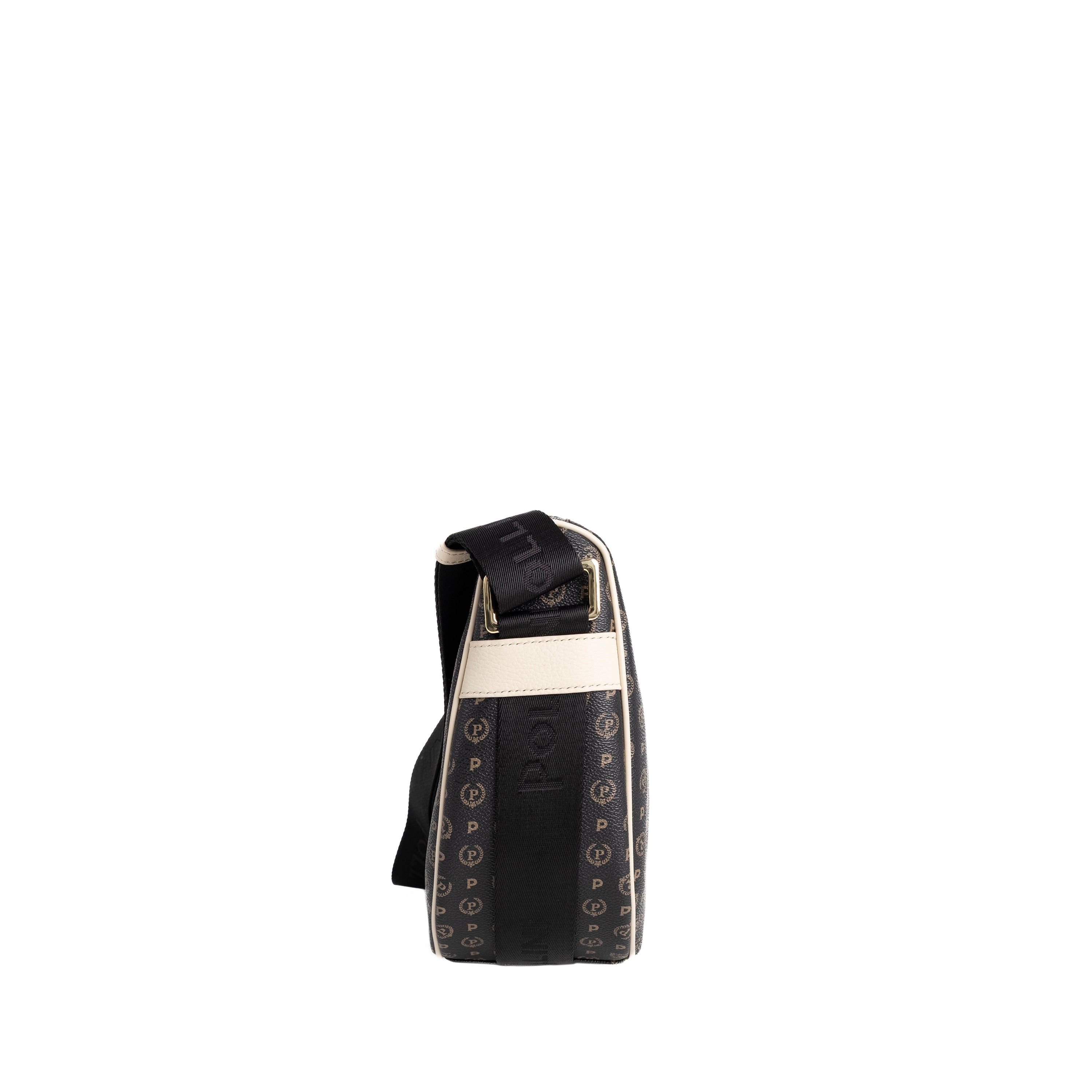 Pollini Borsa a Spalla Heritage Hobo Nero e Avorio