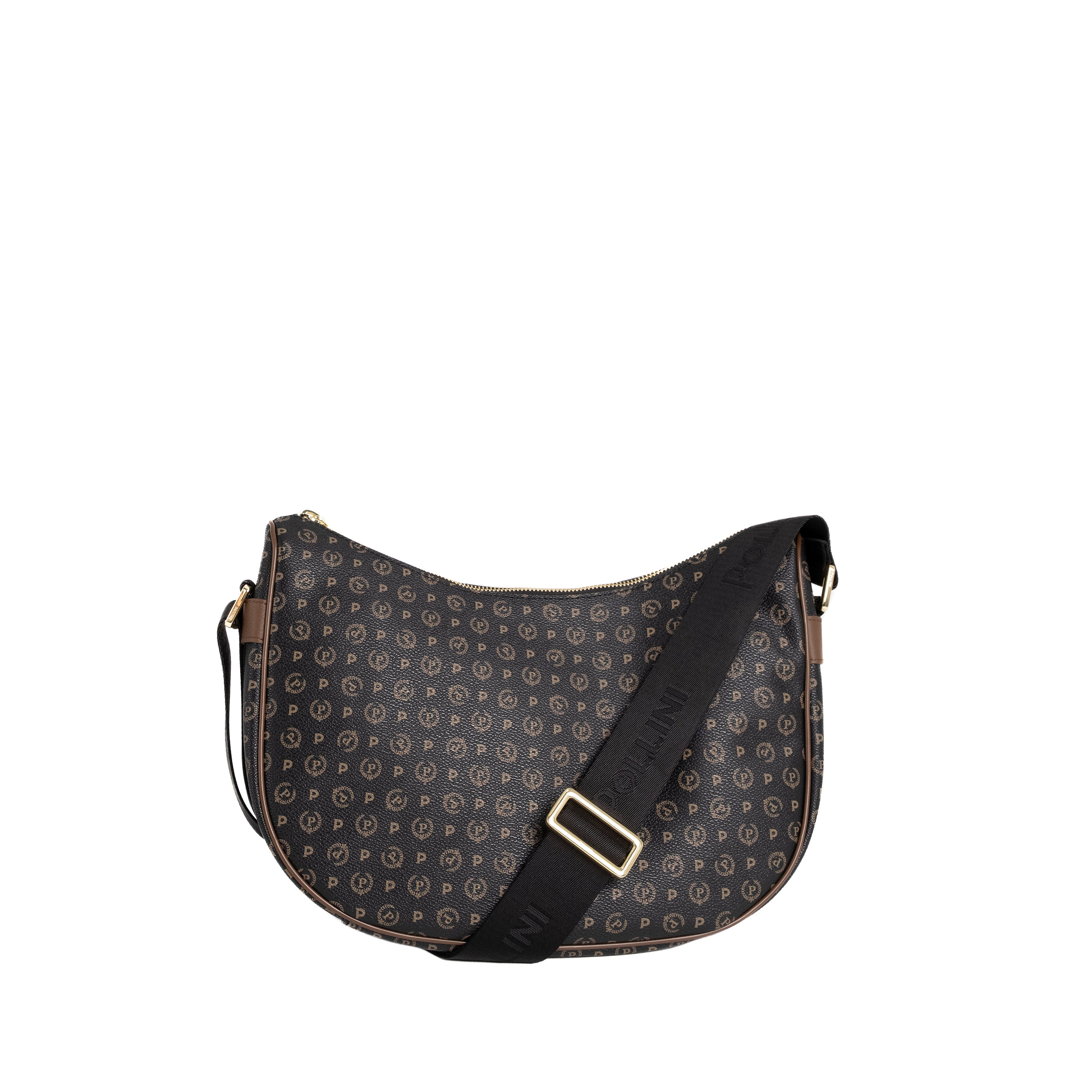 Pollini Borsa a Spalla Heritage Hobo Nero e Marrone