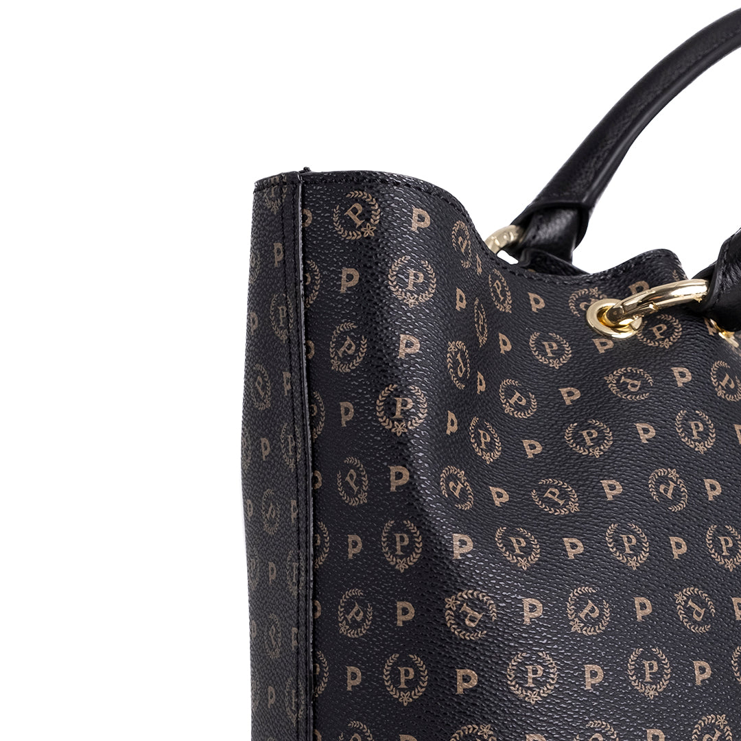Pollini Borsa a Mano con Tracolla Heritage Nero