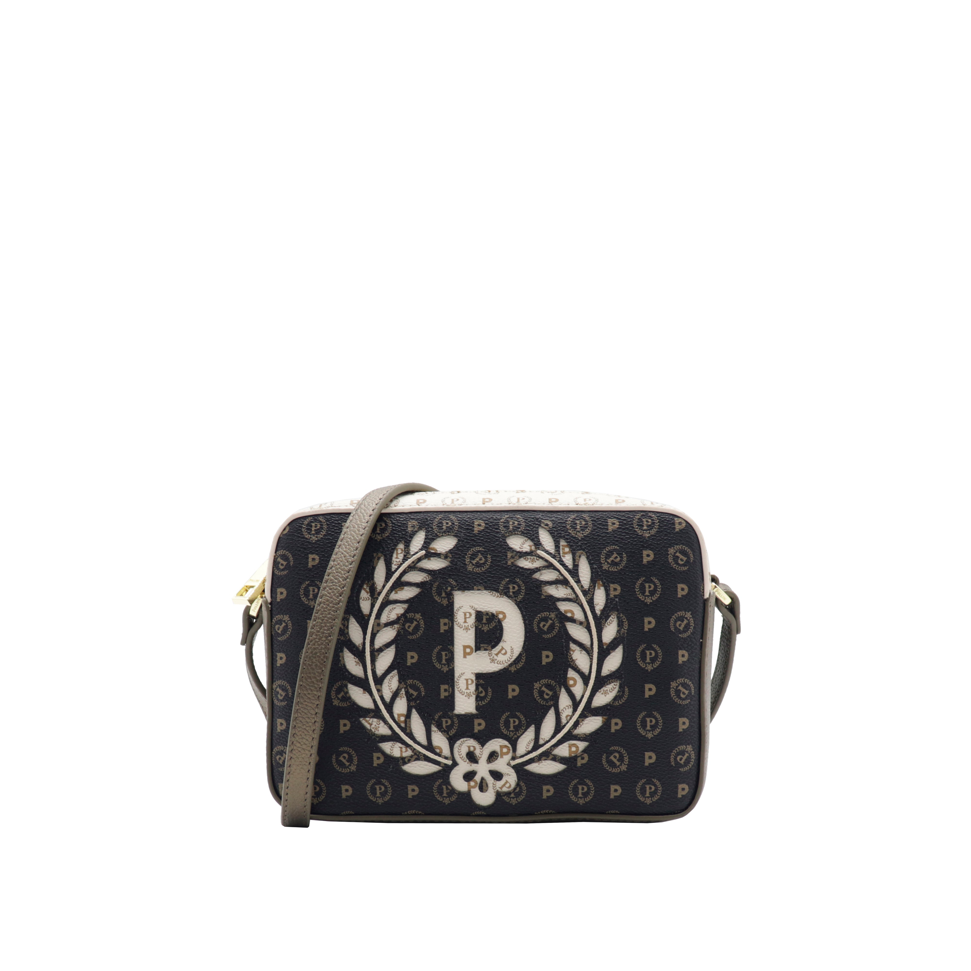 Pollini Heritage shoulder bag Black and Ivory