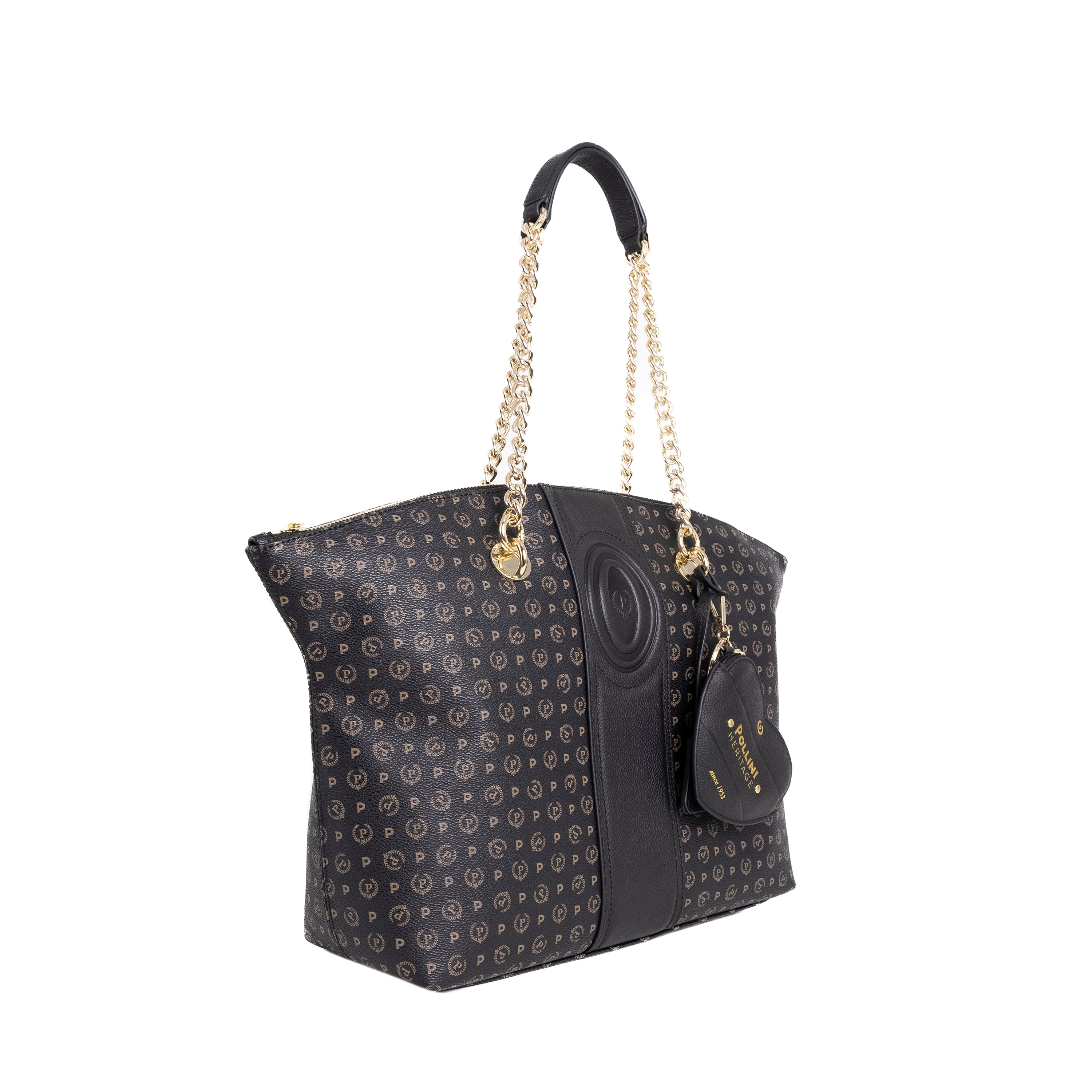 Pollini Borsa a Spalla 70° Anniversario Heritage Nero