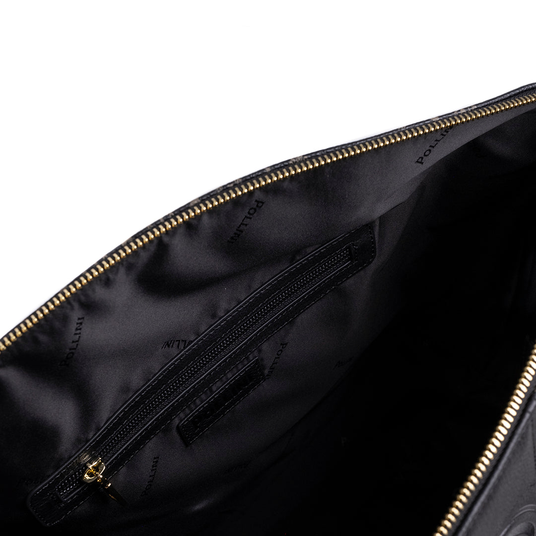 Pollini Borsa a Spalla 70° Anniversario Heritage Nero