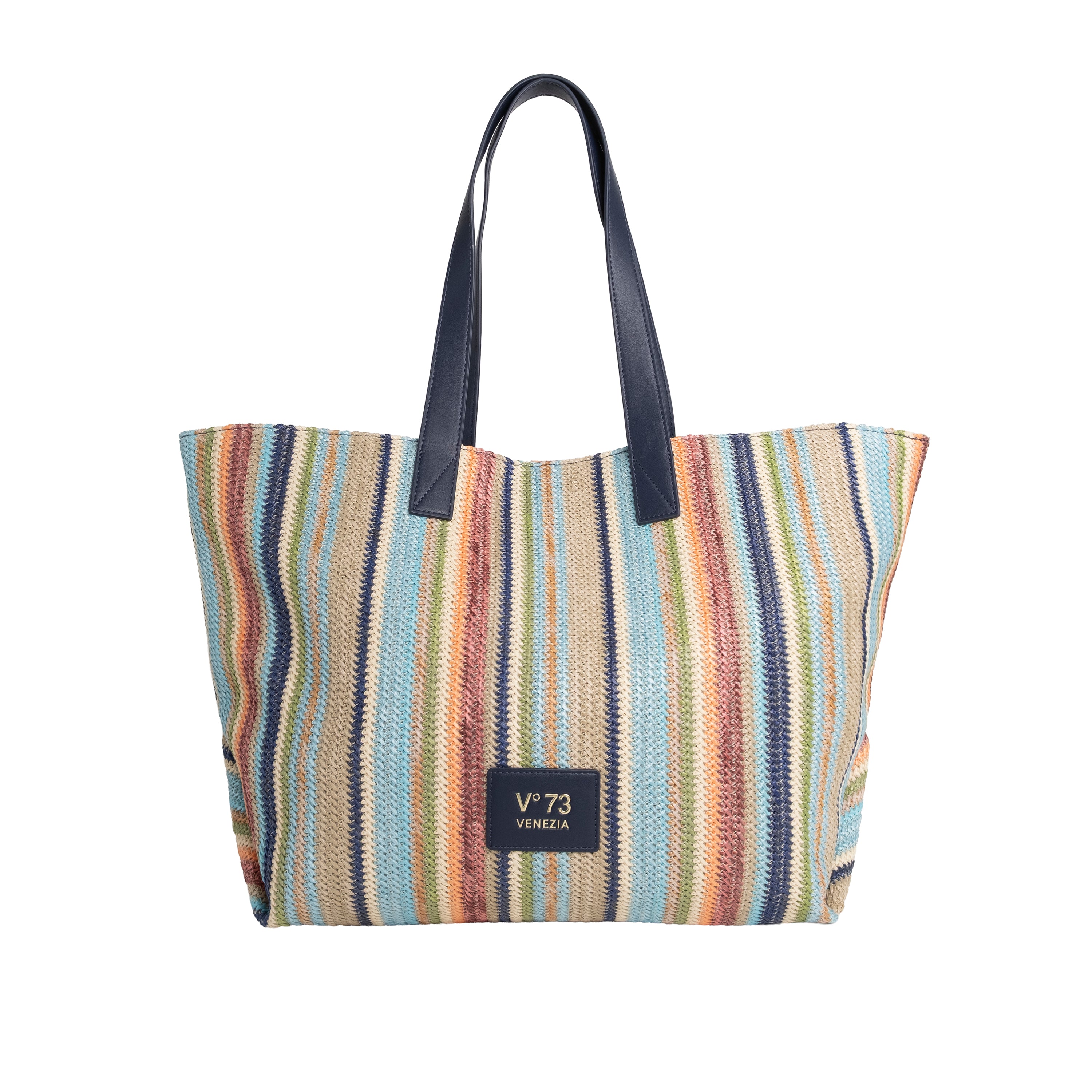 V73 Borsa Shopping Karina Blu/Multicolor