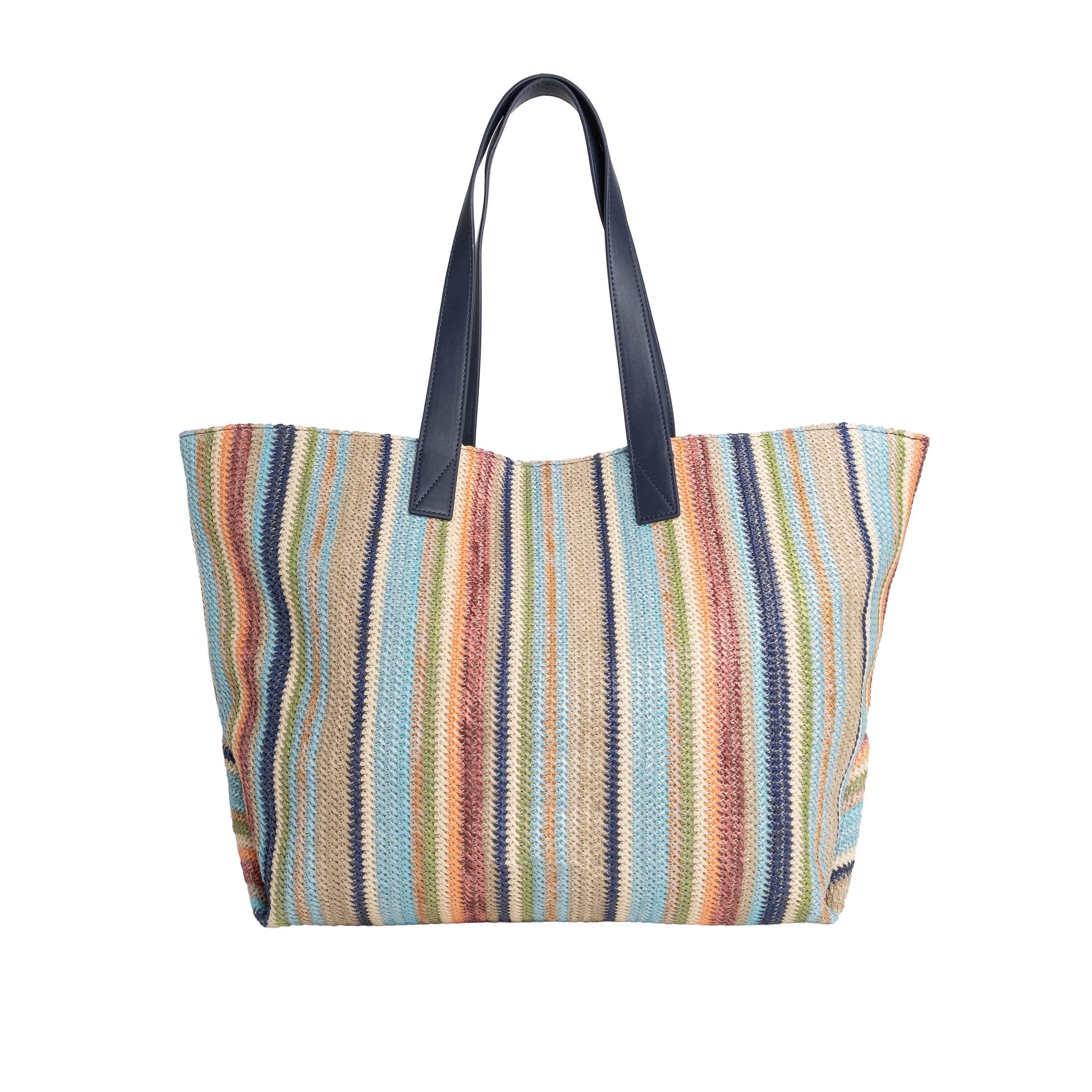 V73 Borsa Shopping Karina Blu/Multicolor