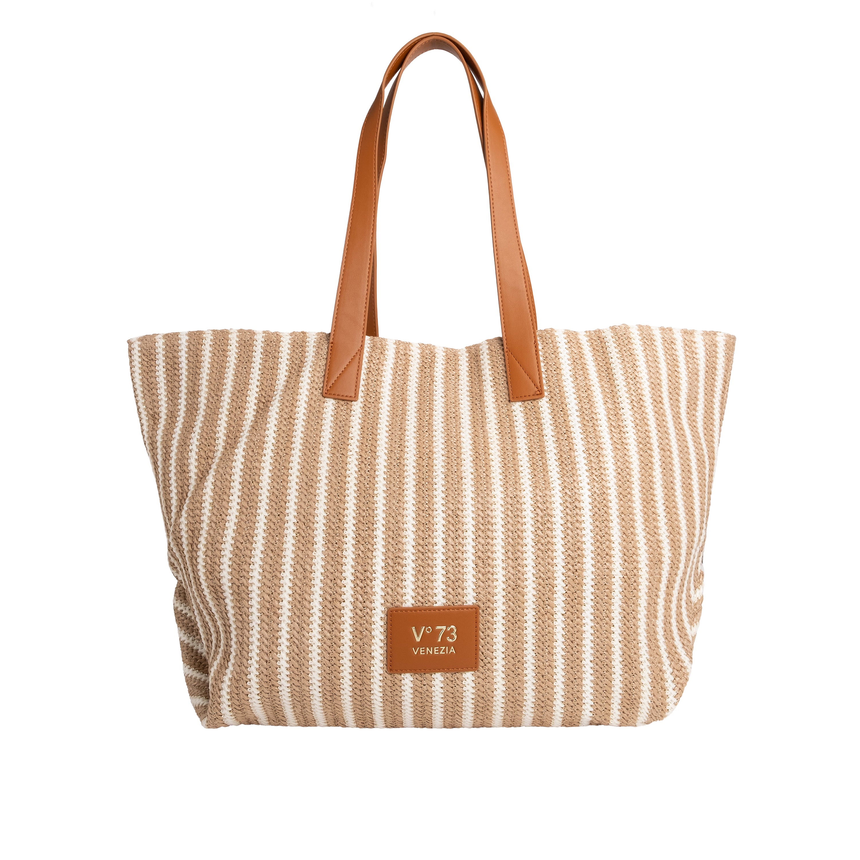 V73 Borsa Shopping Karina Cuoio/Multicolor