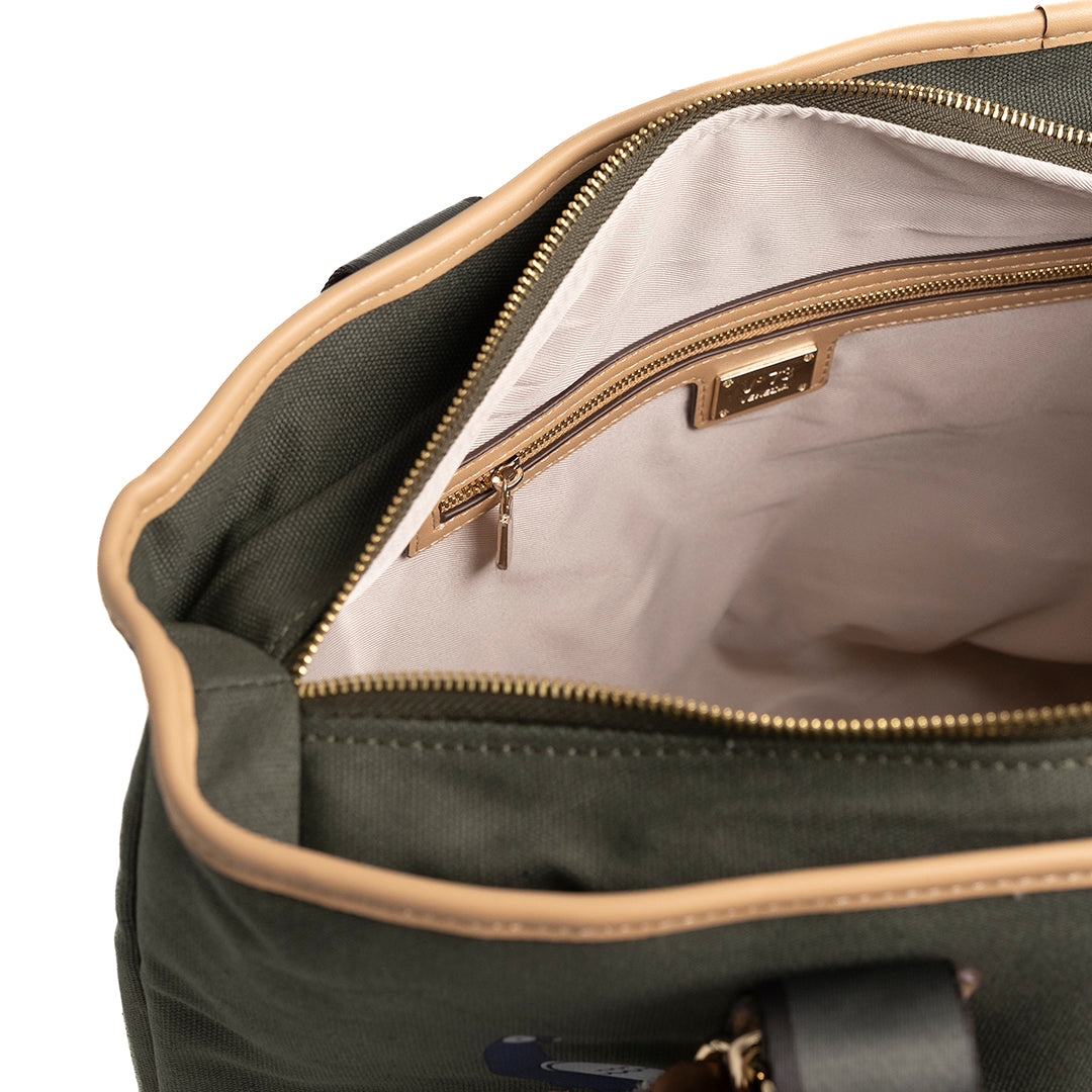 V73 Borsa Shopping Tita Verde/Naturale