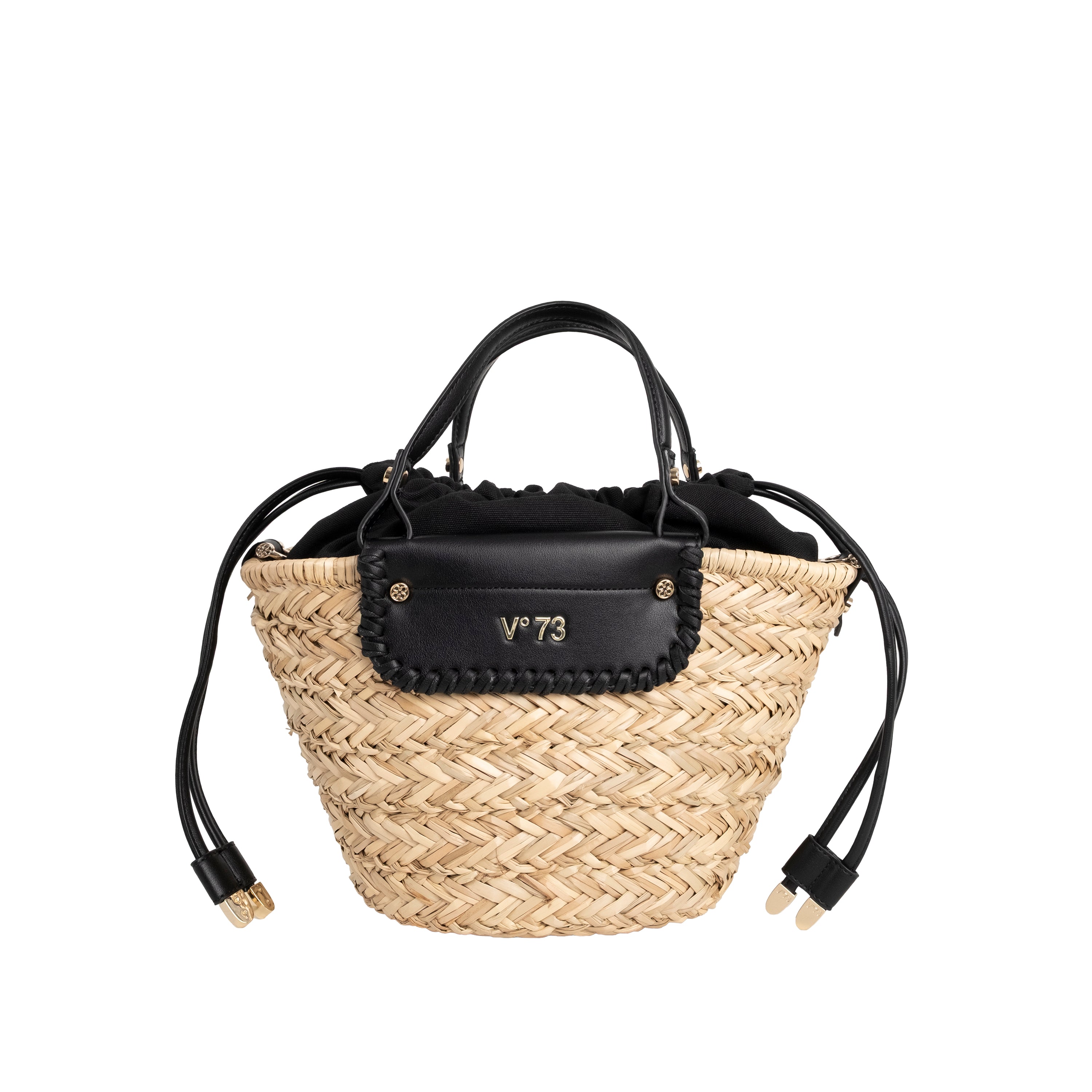 V73 Borsa Shopping Vanna Nero/Naturale