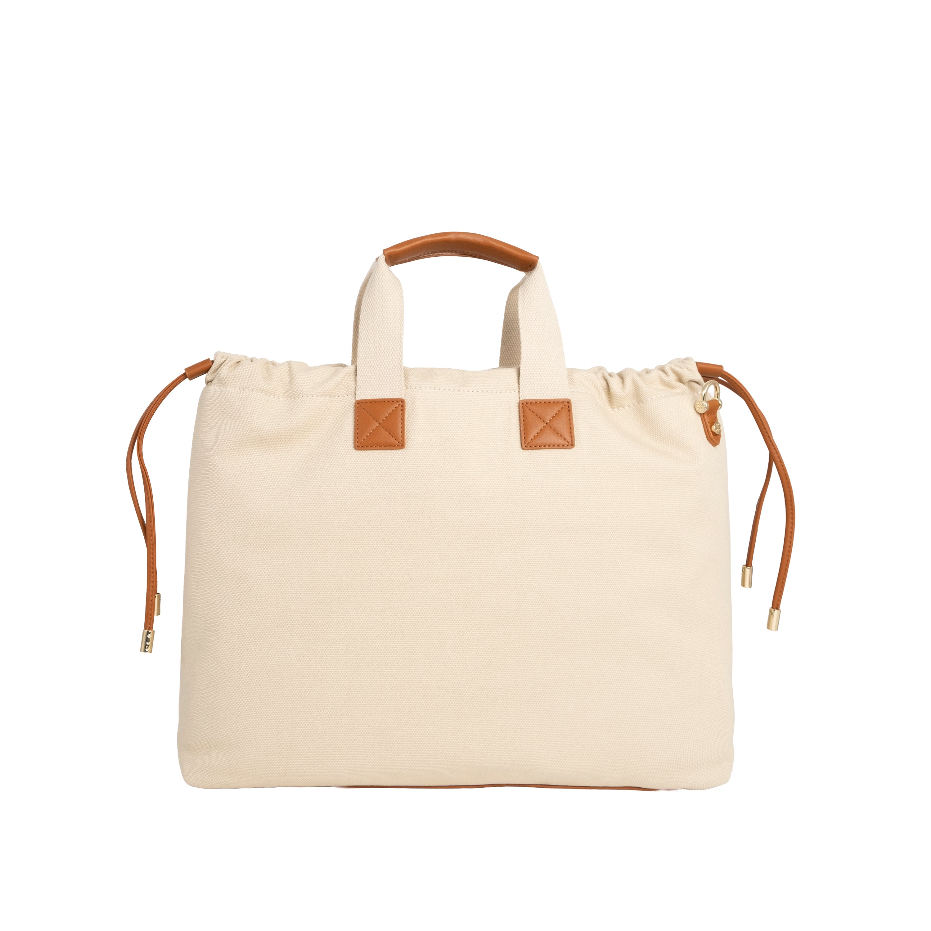 V73 Borsa a Mano Responsible Off White/Cuoio