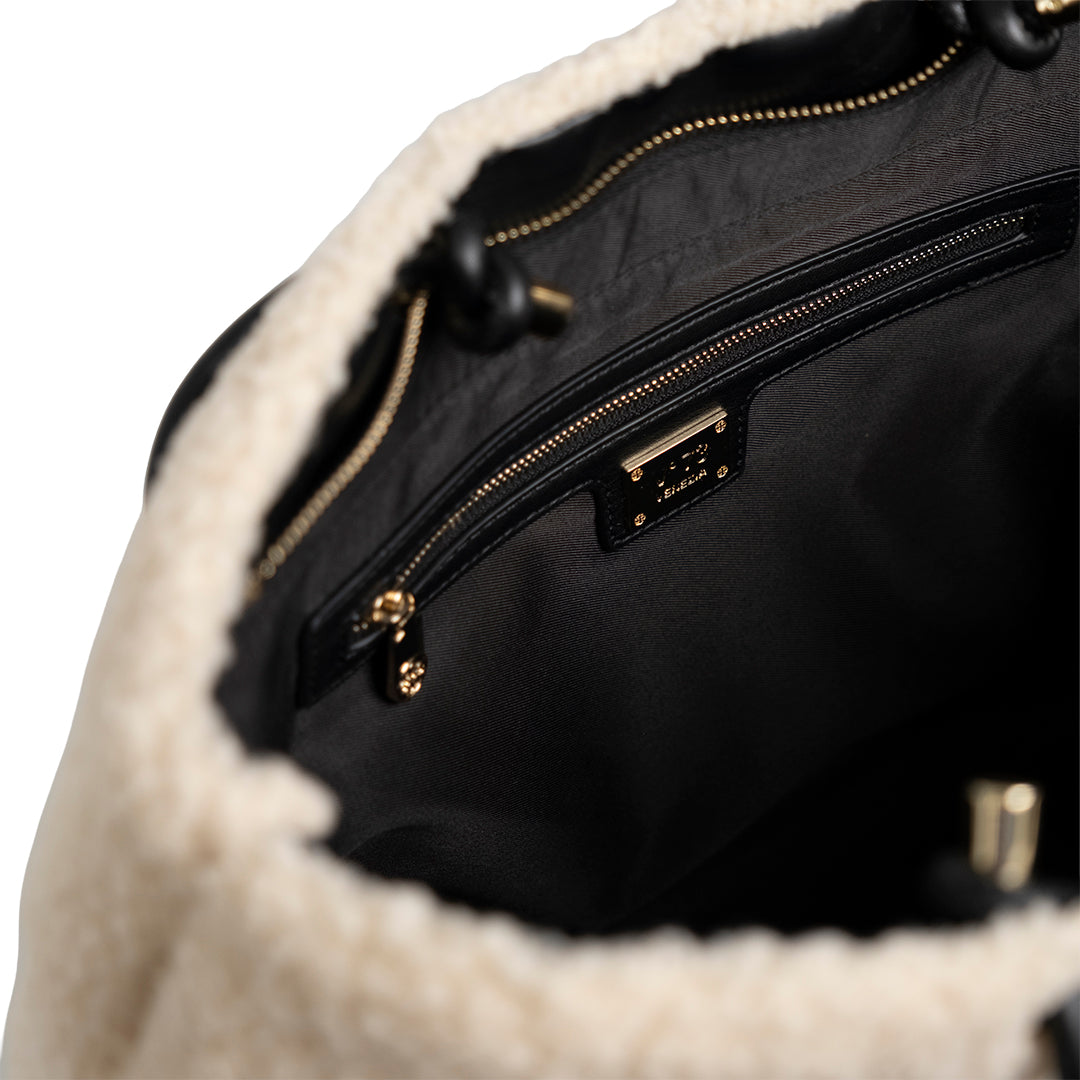 V73 Borsa Shopping Ski Lounge Ecru/Nero