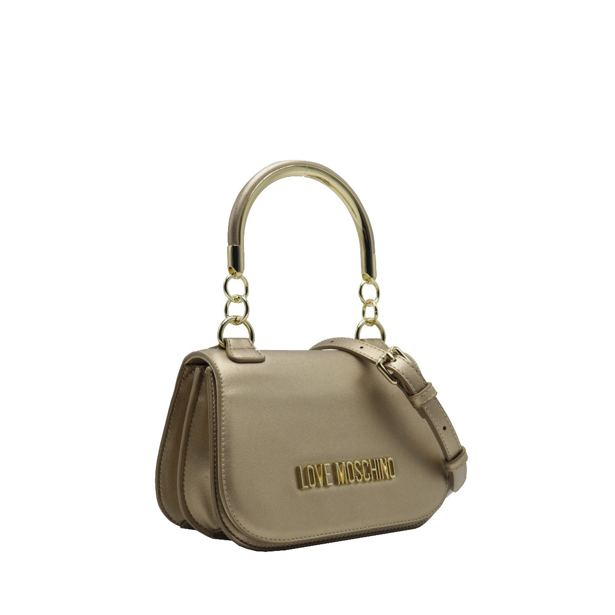 Love Moschino Handbag with Gold Shoulder Strap