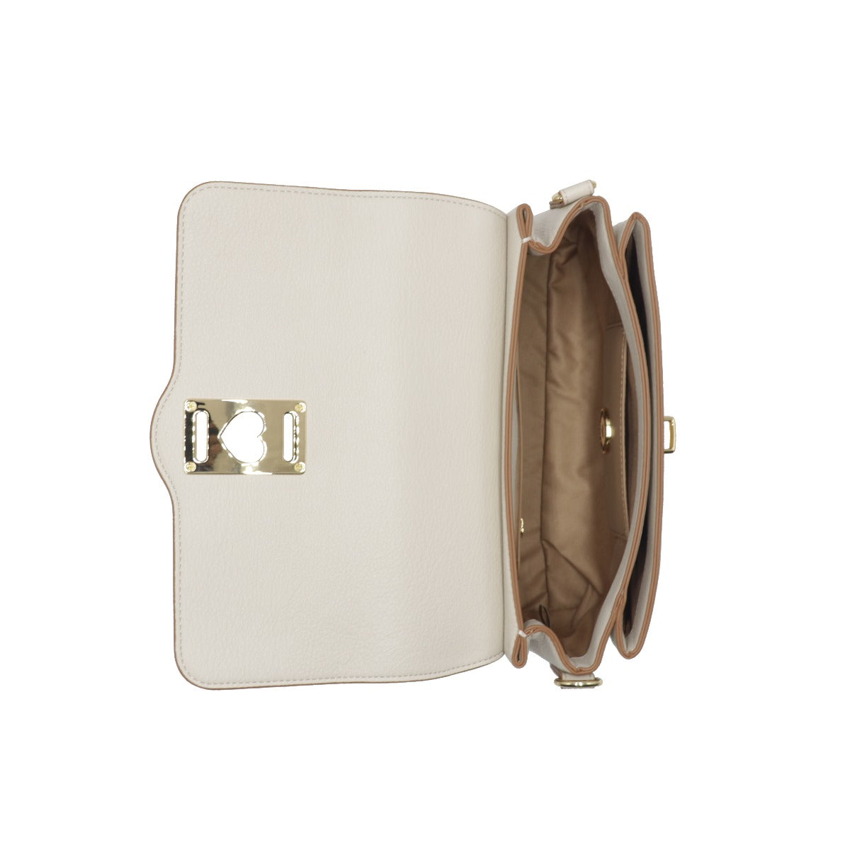 Love Moschino Shoulder bag with Ivory Gold Buckle