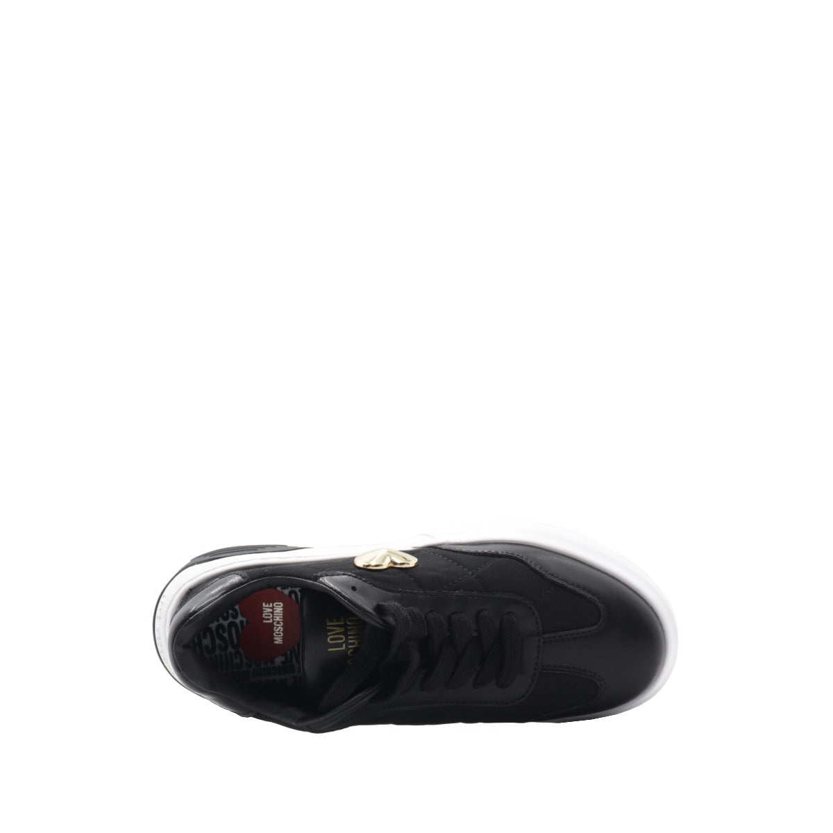 Love Moschino Women's Sneakers Black Calfskin and Nylon