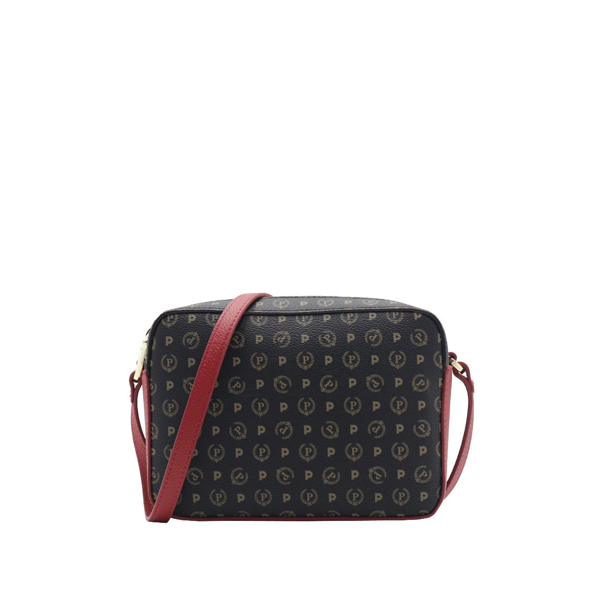 Pollini Heritage Shoulder Bag in Black and Lacquer